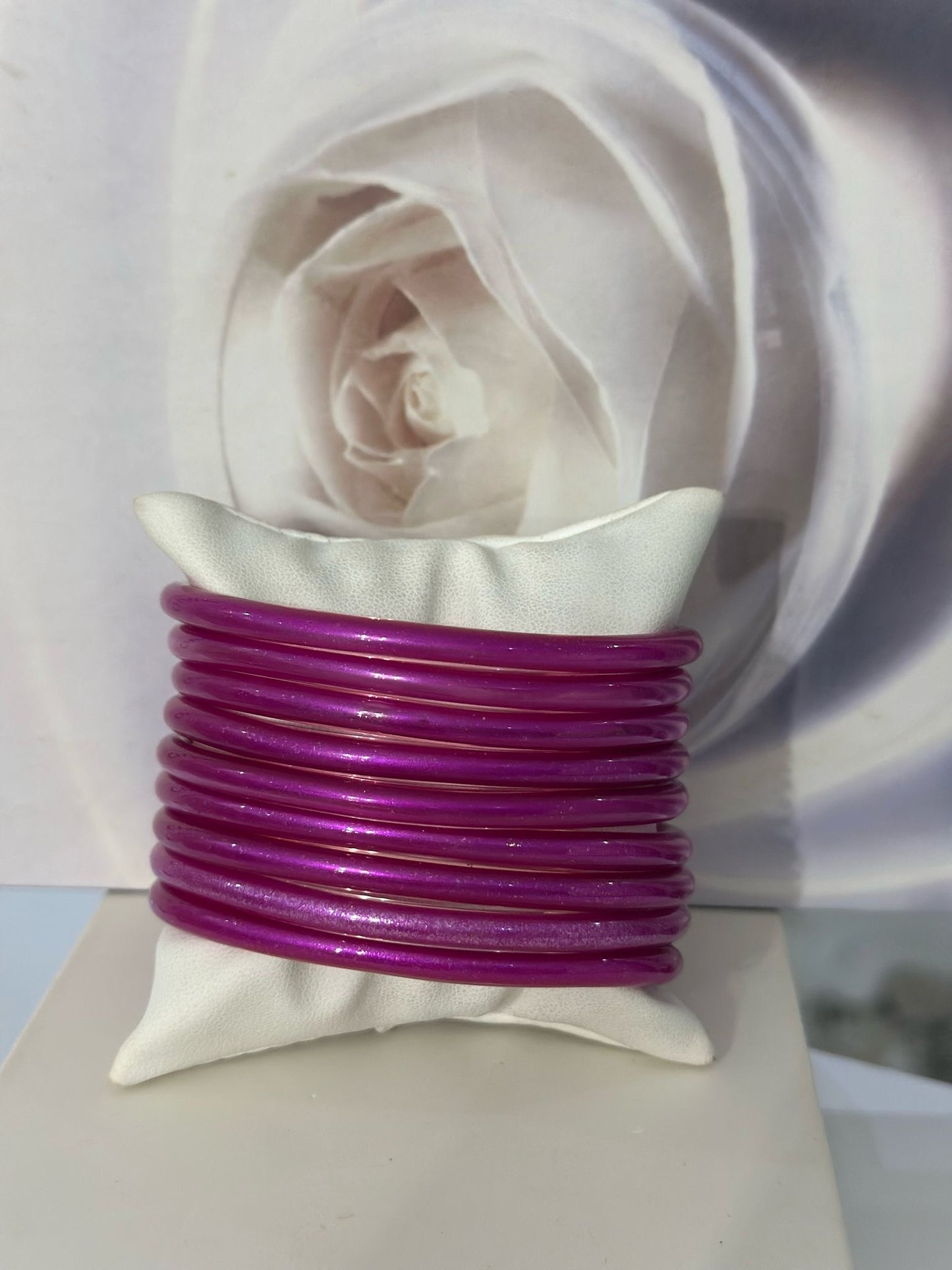 Pink Jelly Bangle (9 pieces)