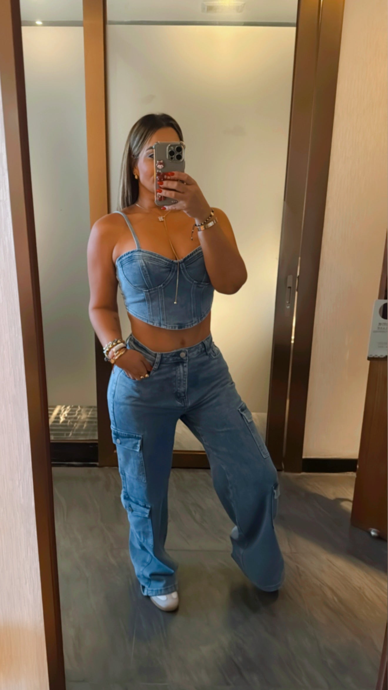 Foshan Cargo Denim Set