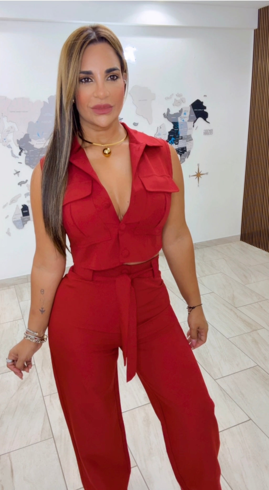 Cornelia Burgundy Set (utilicé talla M)