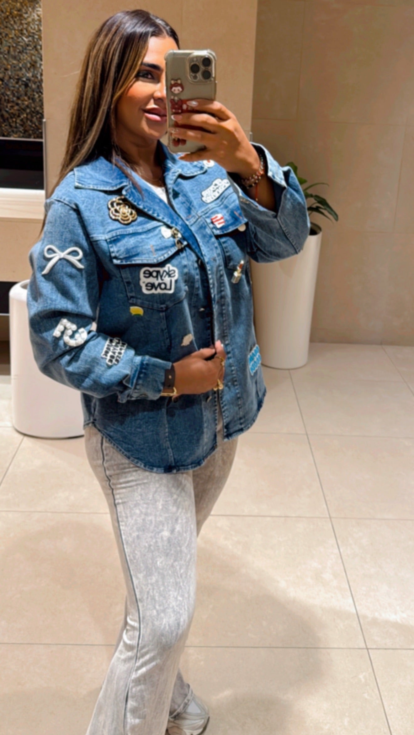 Channel Denim oversized Jacket. Puedes bajarle una talla! (Super stretch )utilicé talla M