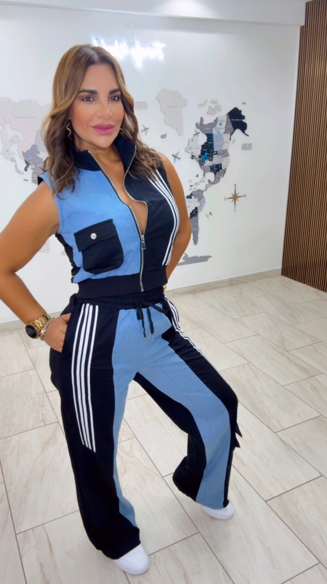 Mozambique Black & Denim Set (stretch)