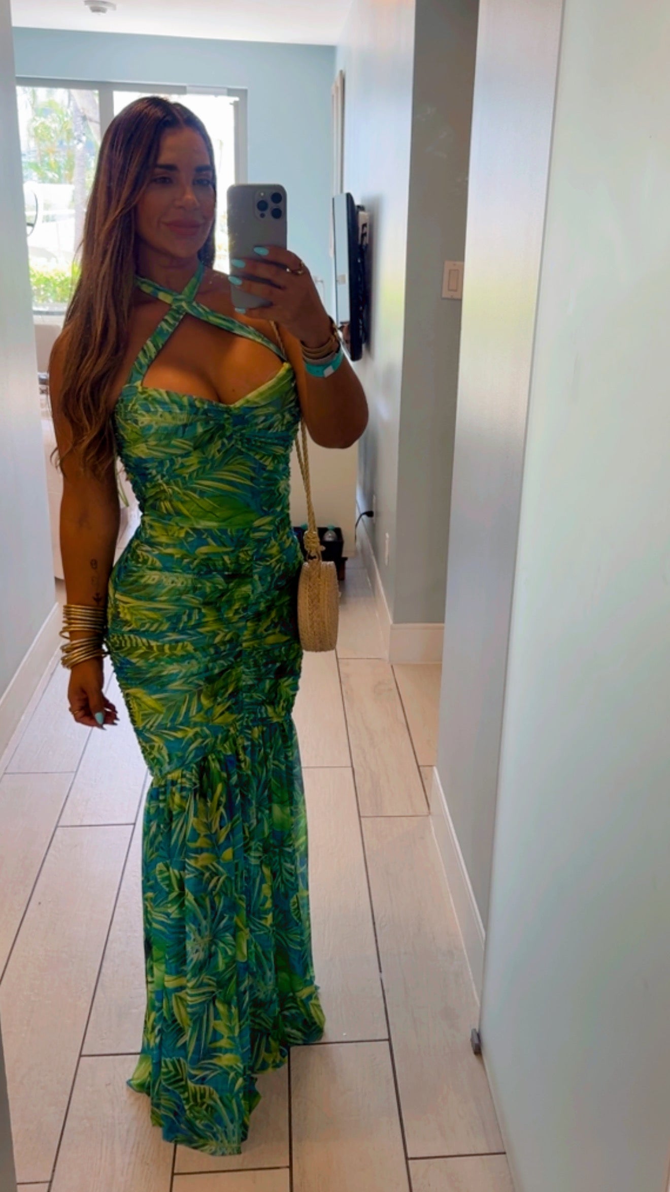Hawaiian Breeze Maxi Dress (stretch)