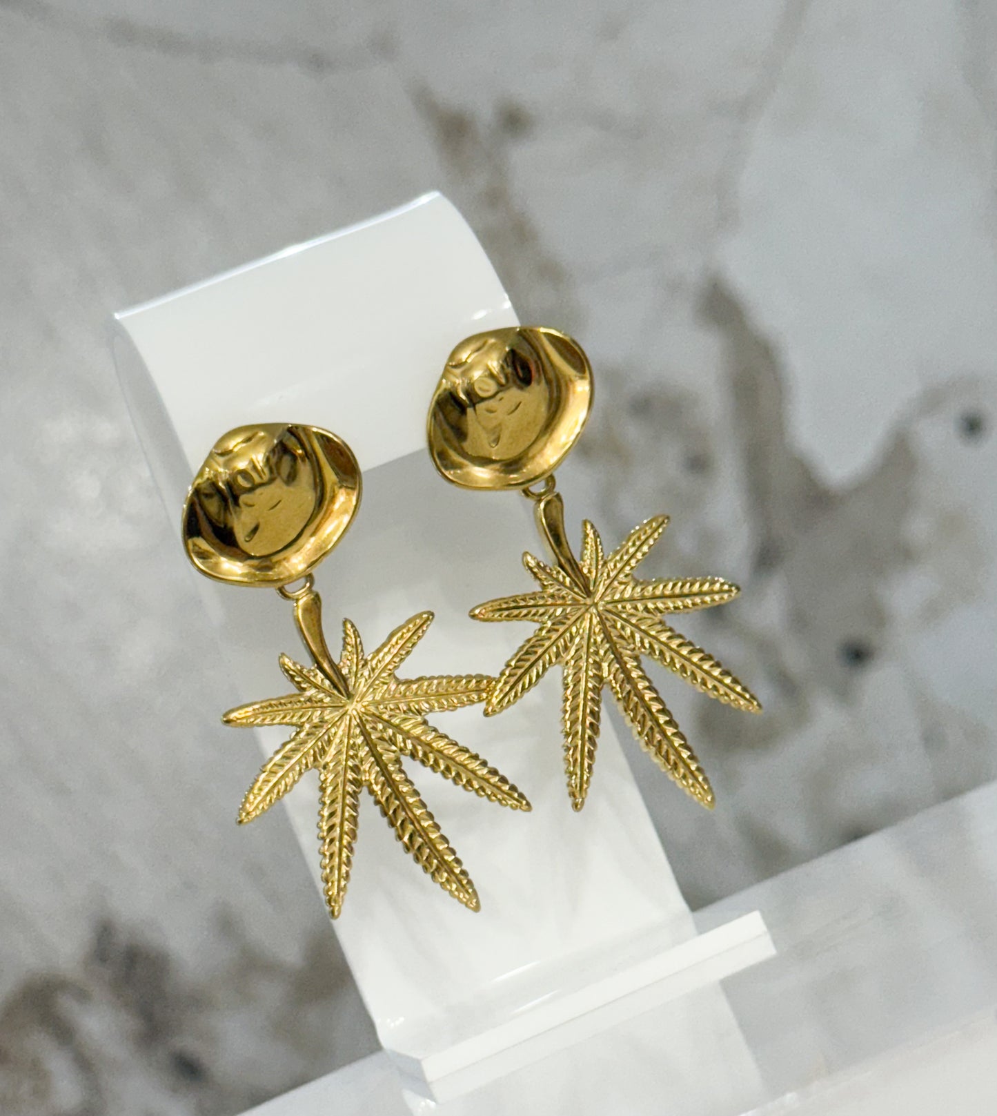 Leaf Earrings (Stainless Steel)