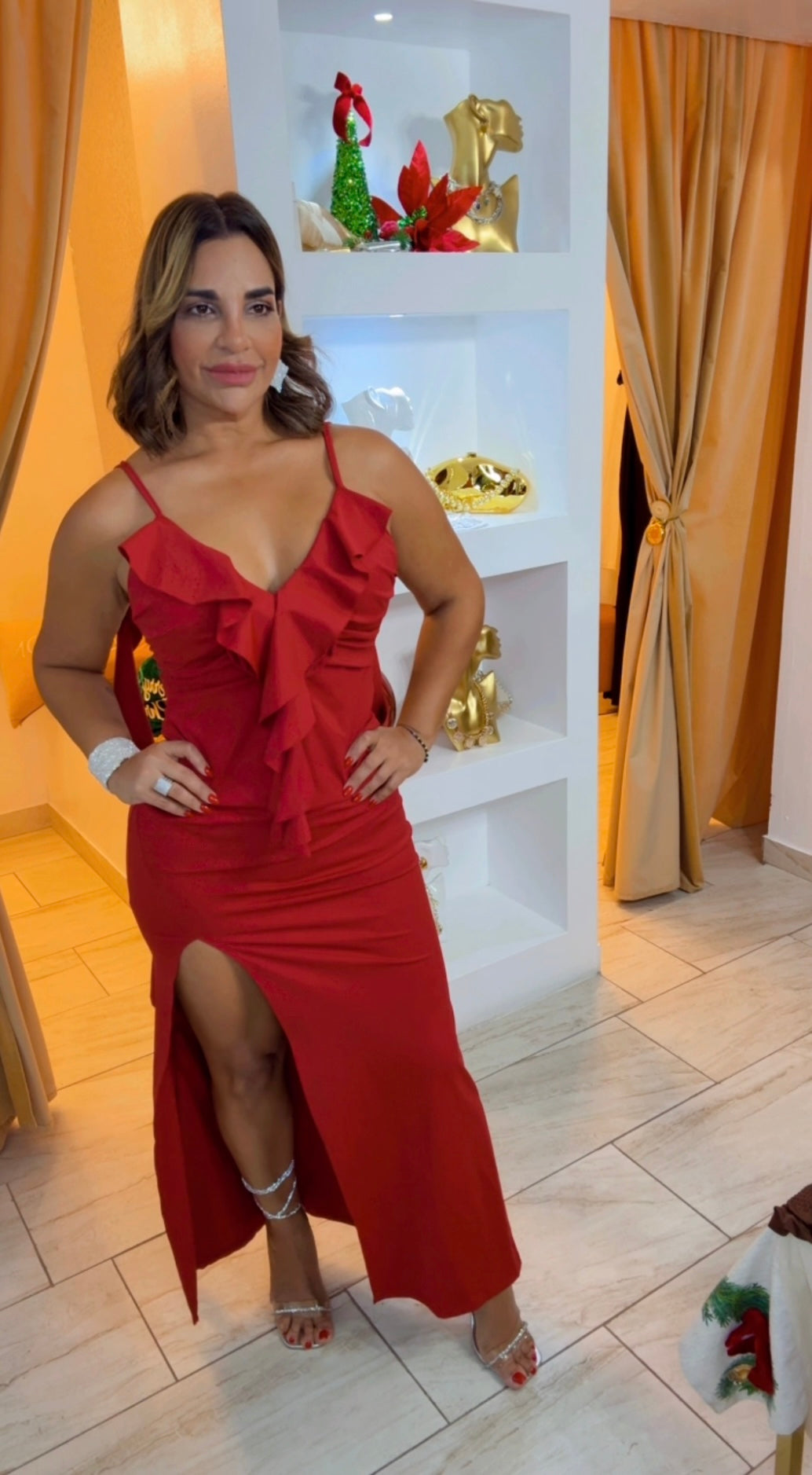 Passion Red(wine) Dress (stretch)