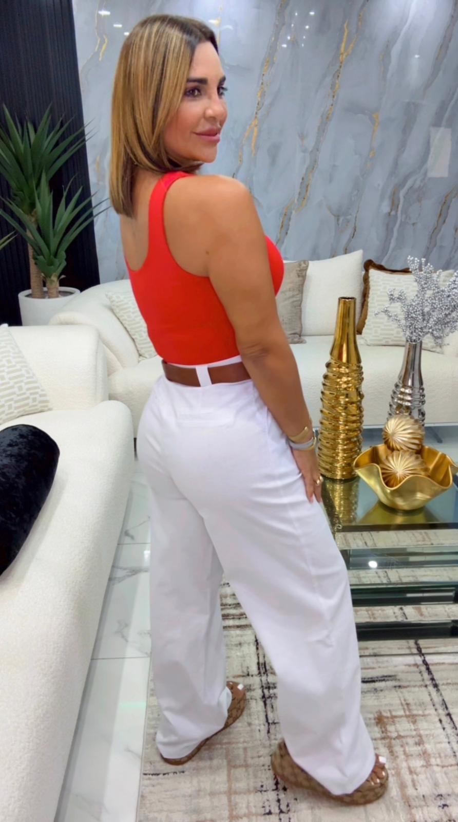 Red Formal Top (Stretch)