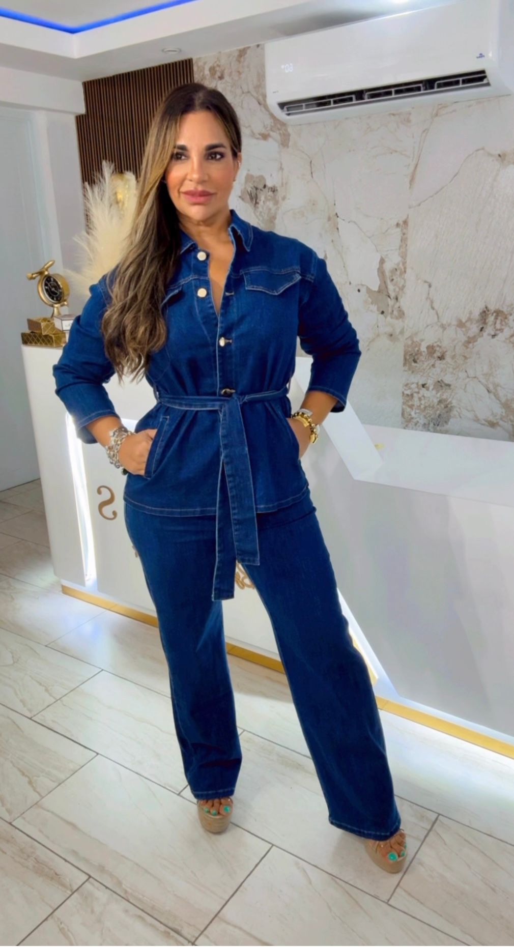 Nusa Dua Denim Set (stretch) utilicé talla Médium