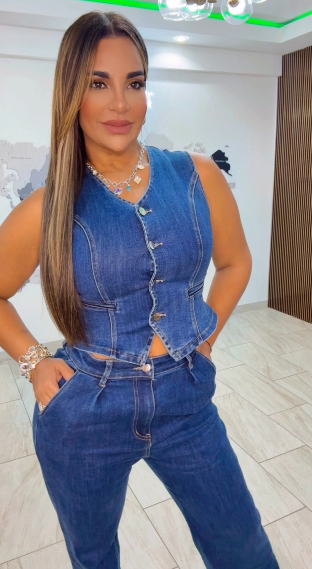 Dallas Denim Set (stretch) utilicé Médium