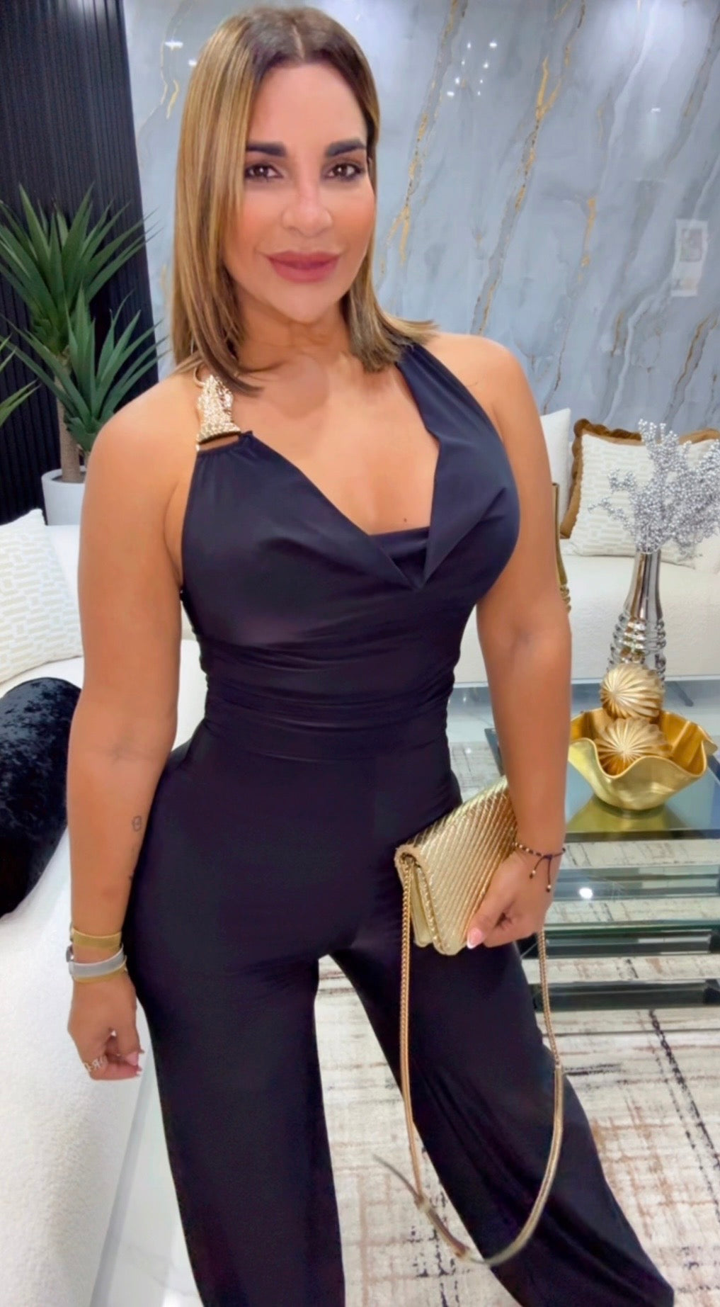 Savanna Black Jumpsuit ( stretch)