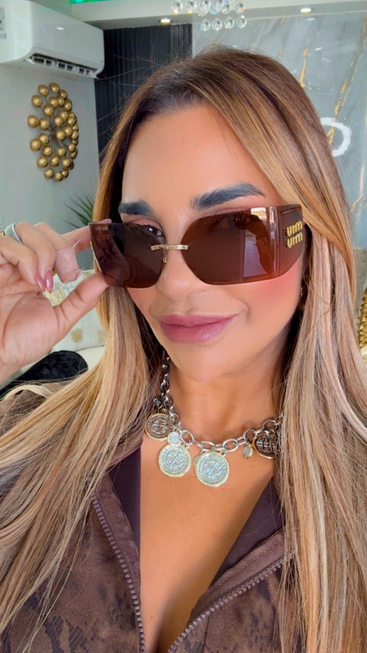 Miu Brown Sunglasses (kit completo) tamaño grande