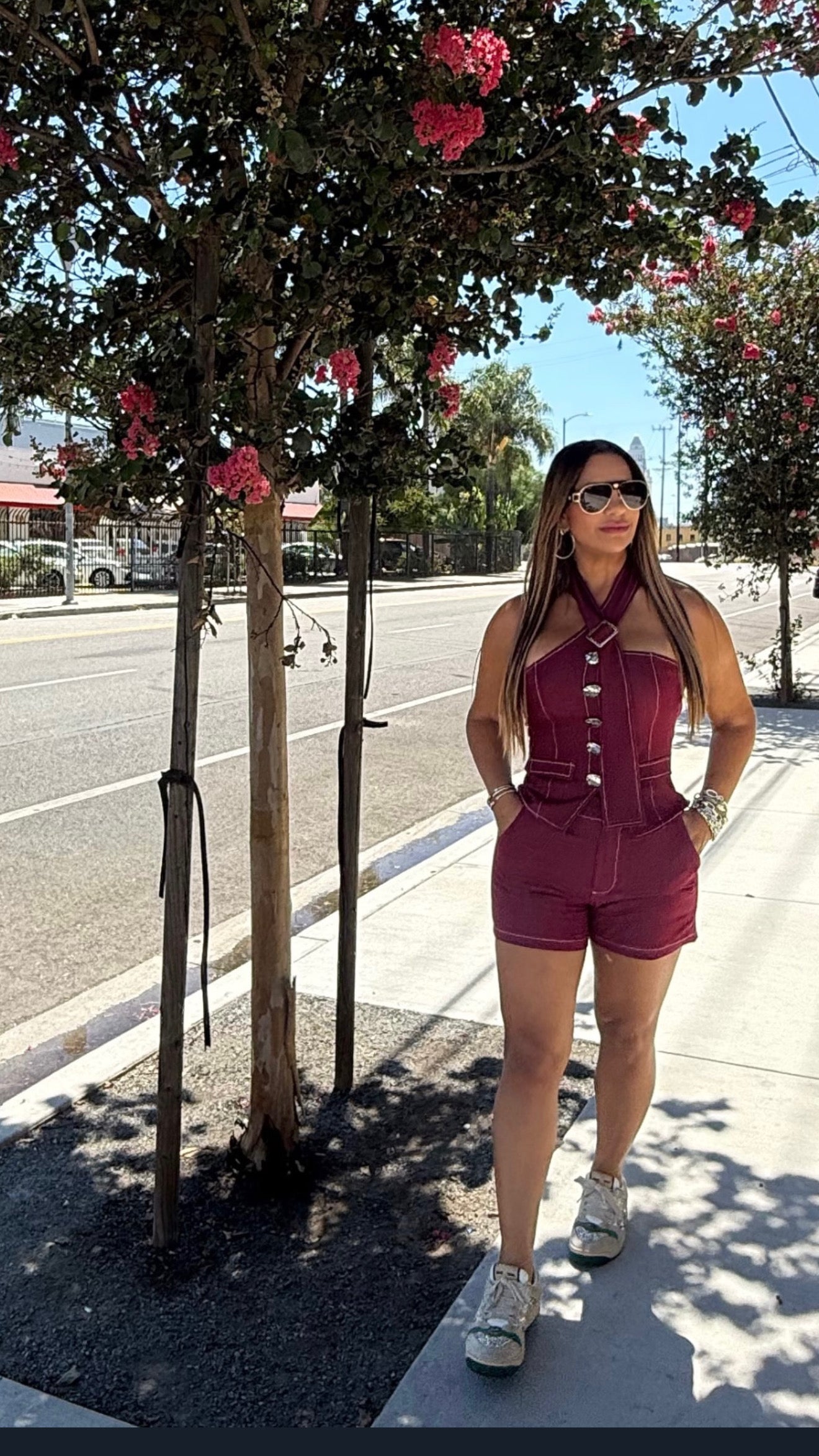 Beverly Hills Burgundy Set (súper spandex)