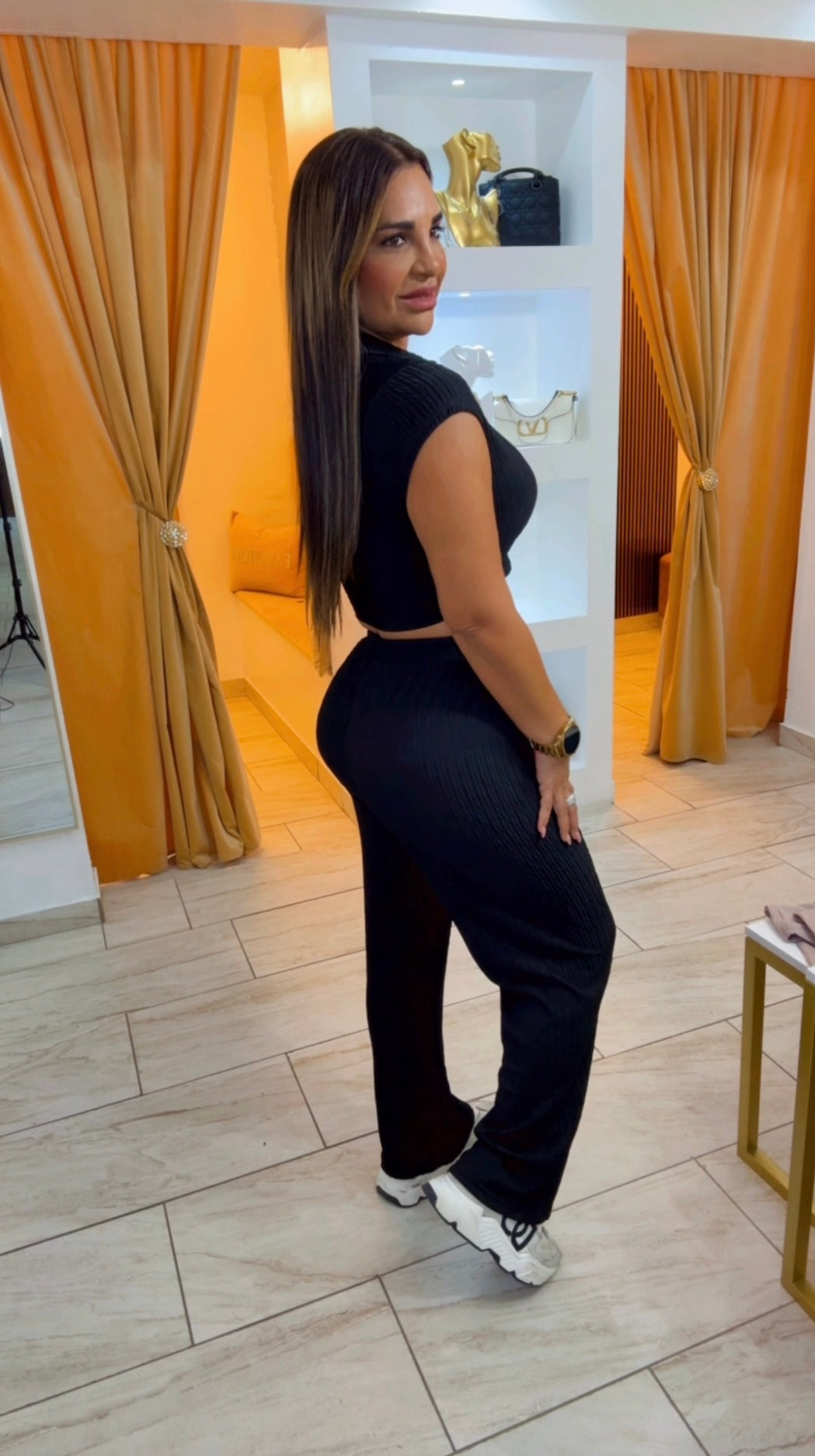 Annice black set (stretch)