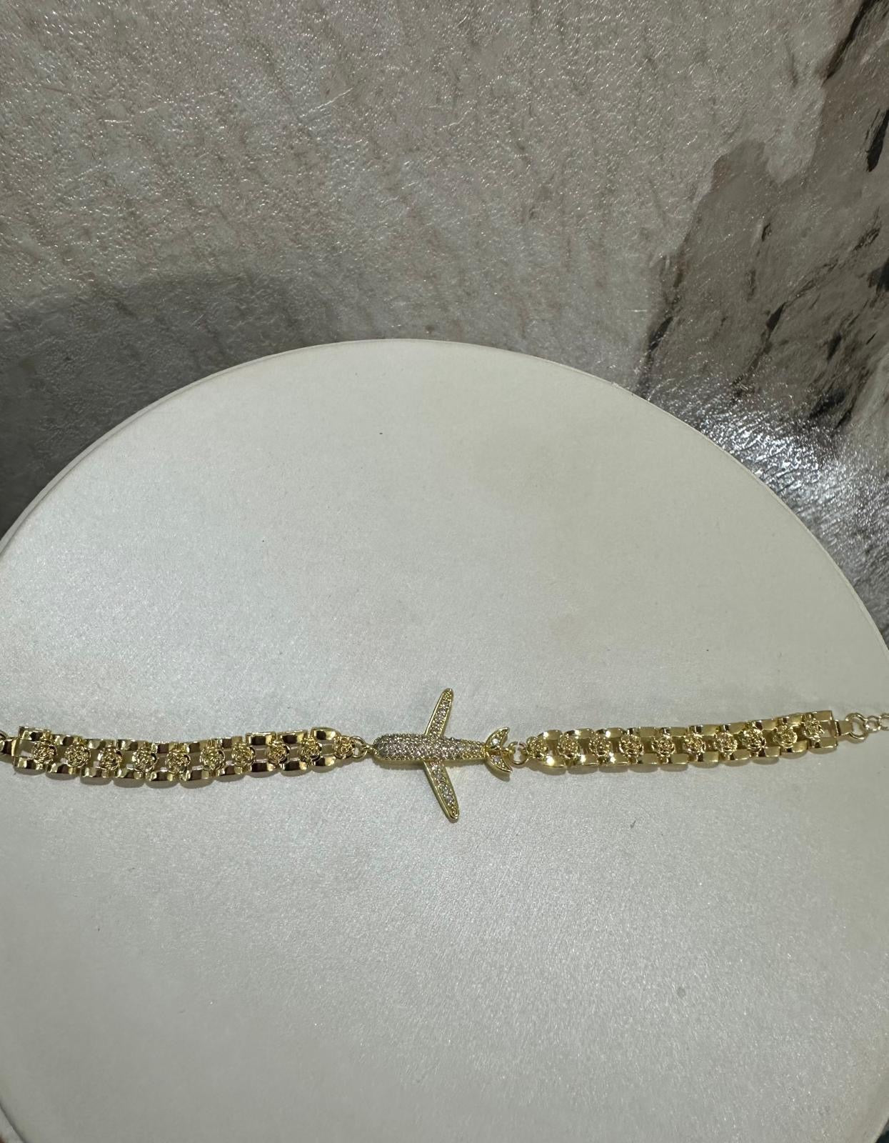 Trendy Travel Bracelet (Gold Plated)