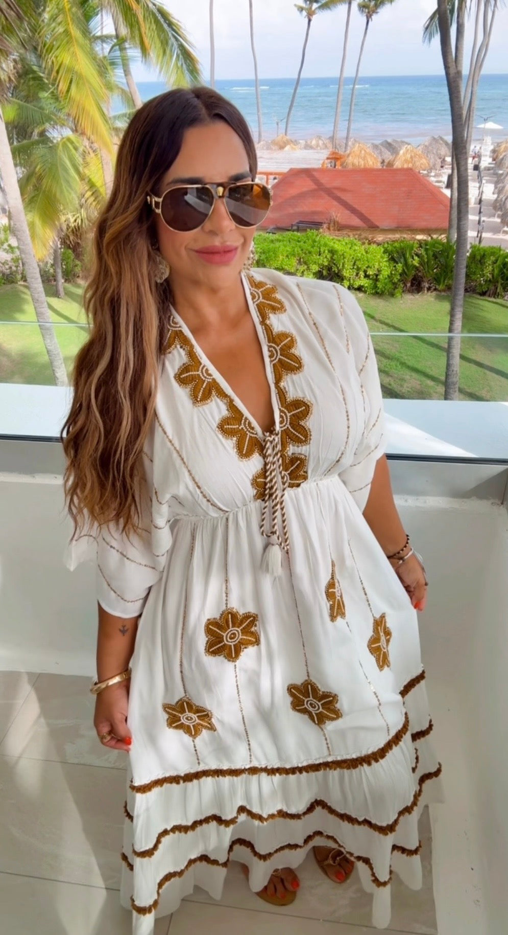 Delhi White Maxi Dress (spandex) colección 🇮🇳