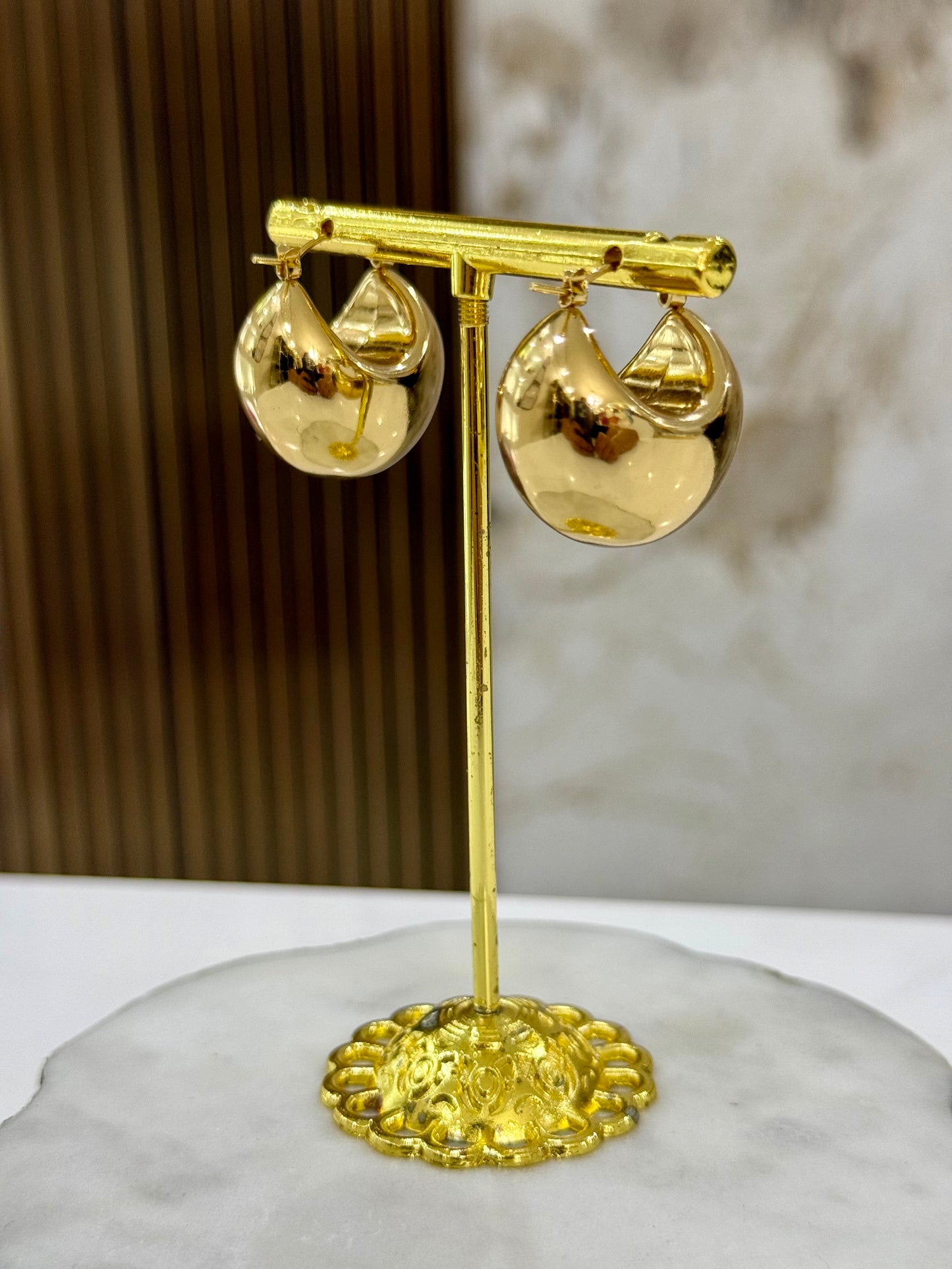 Medium Bell Gold Earrings (Stainless Steel)