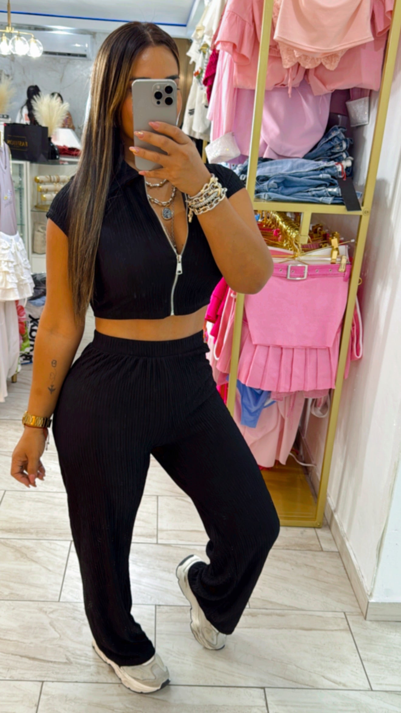 Annice black set (stretch)
