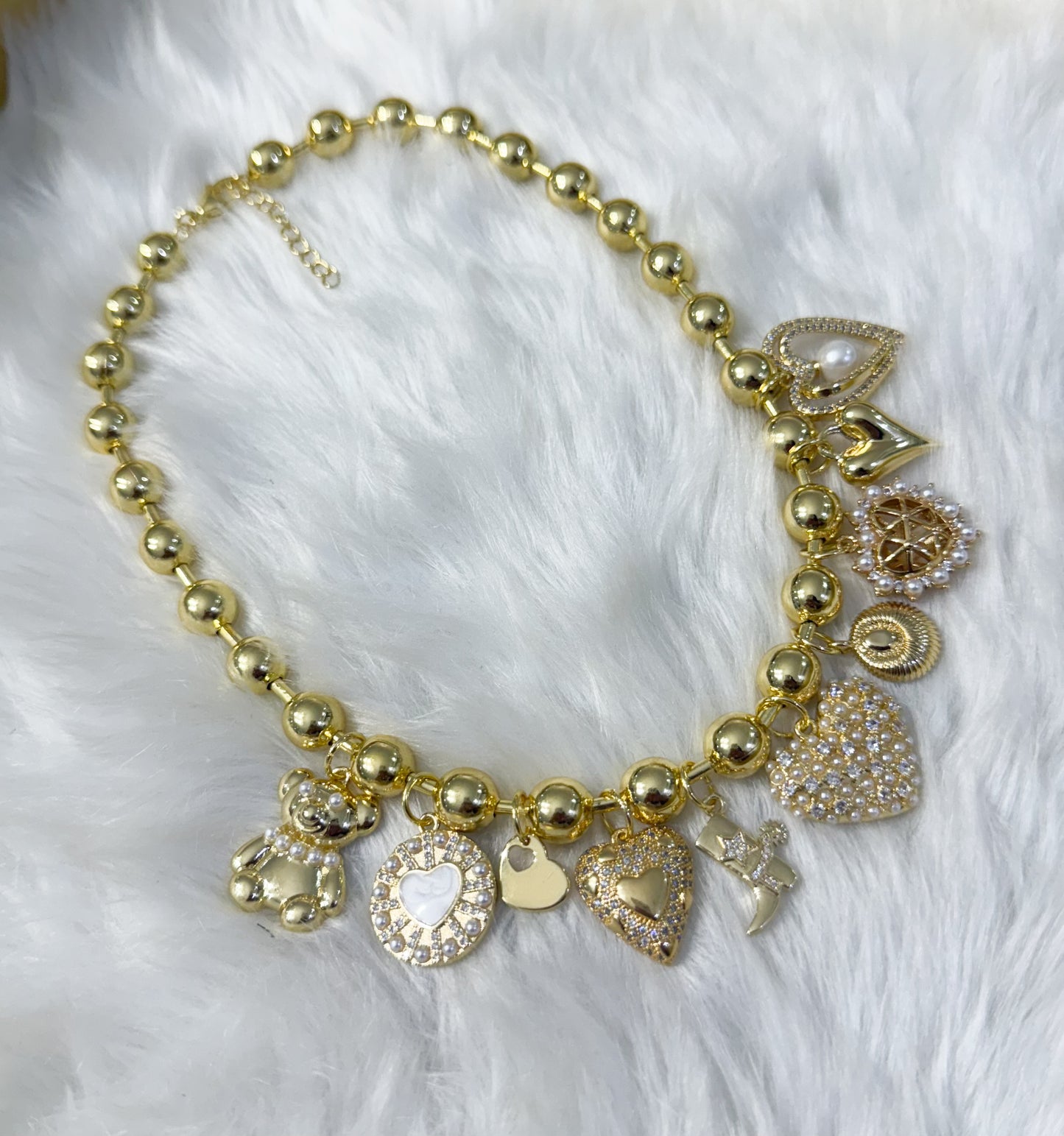 Lovely Teddy Necklace (Gold Plated)