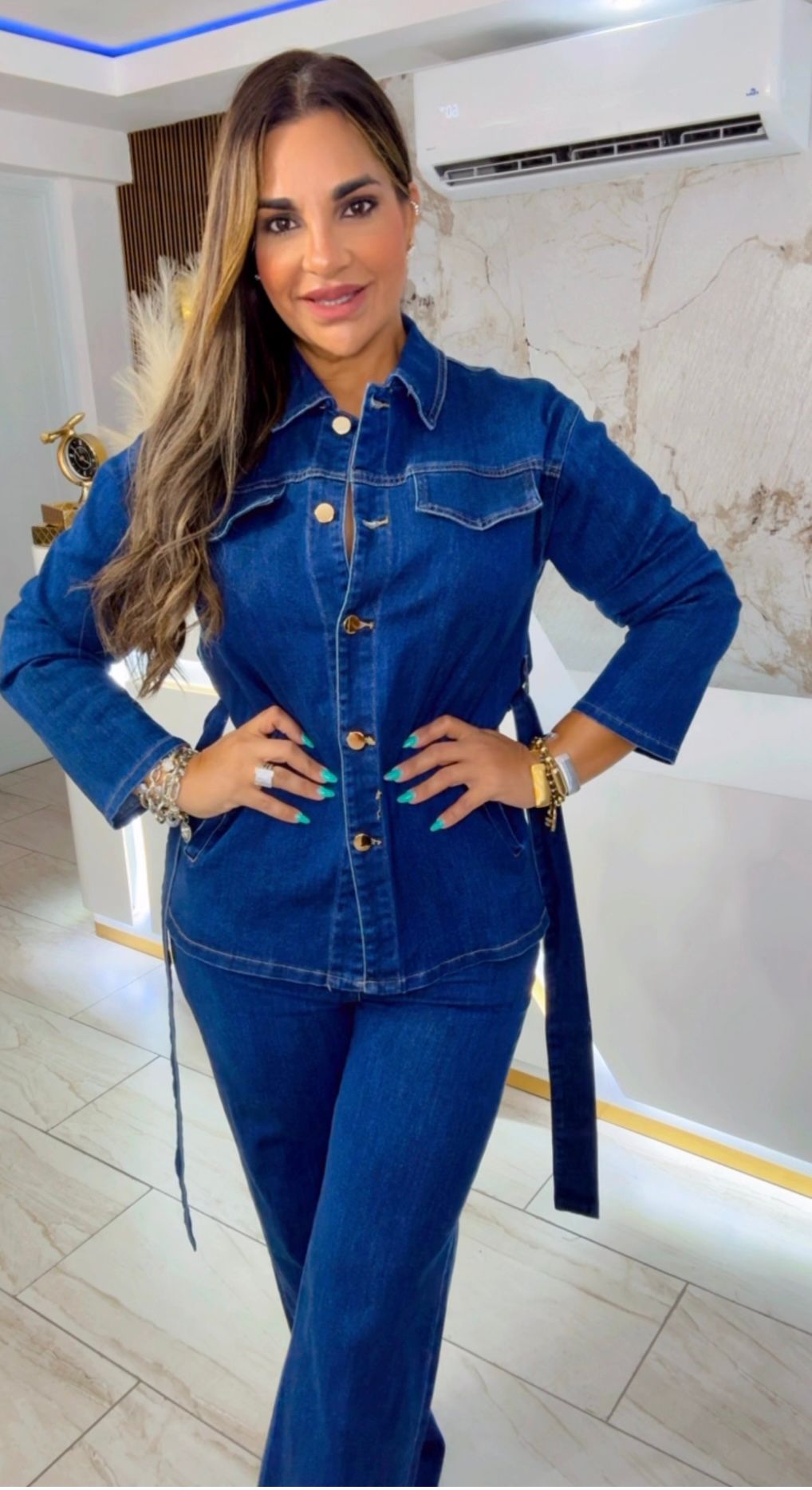 Nusa Dua Denim Set (stretch) utilicé talla Médium