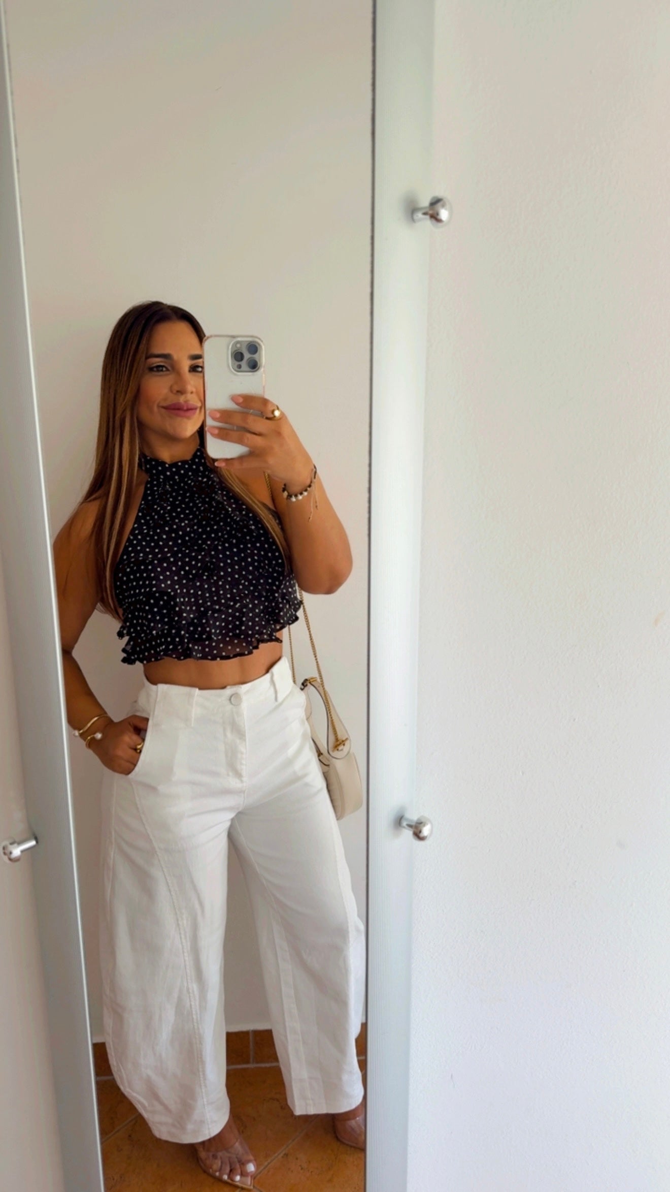 Denim White Barrel Pant (spandex)