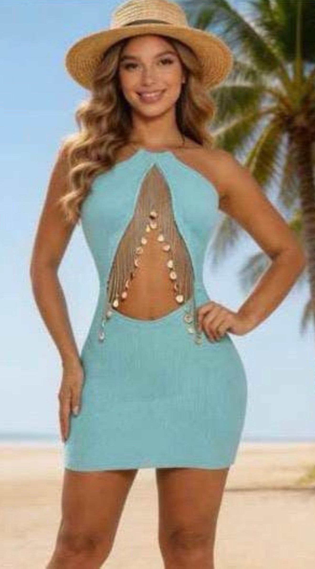 Del Mar Blue Dress (spandex)