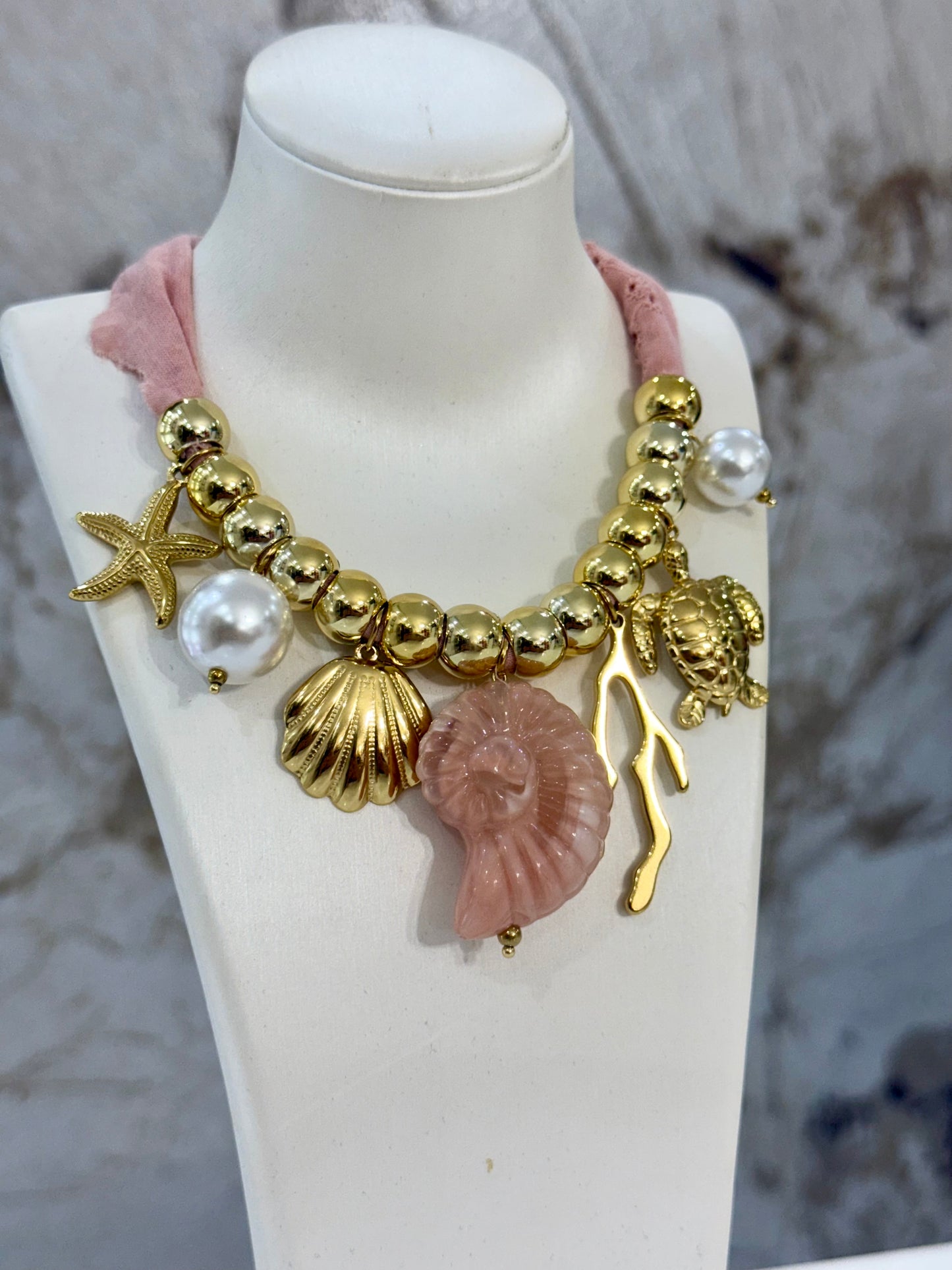 Acuarium Necklace (Fantasía fina & Stainless Steel)