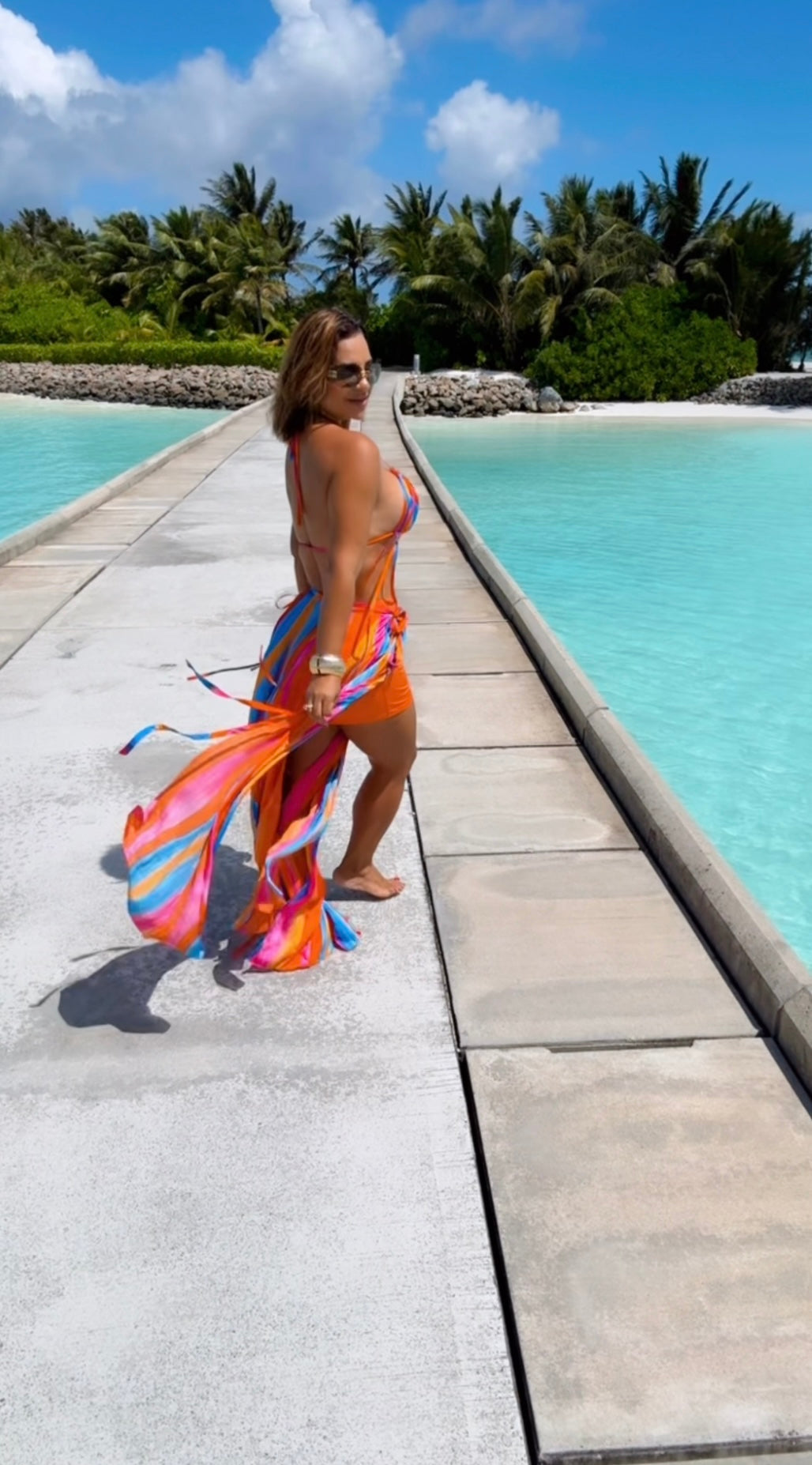 Tropical Vibes 3 pieces Set (Trae short integrado) utilicé talla Médium