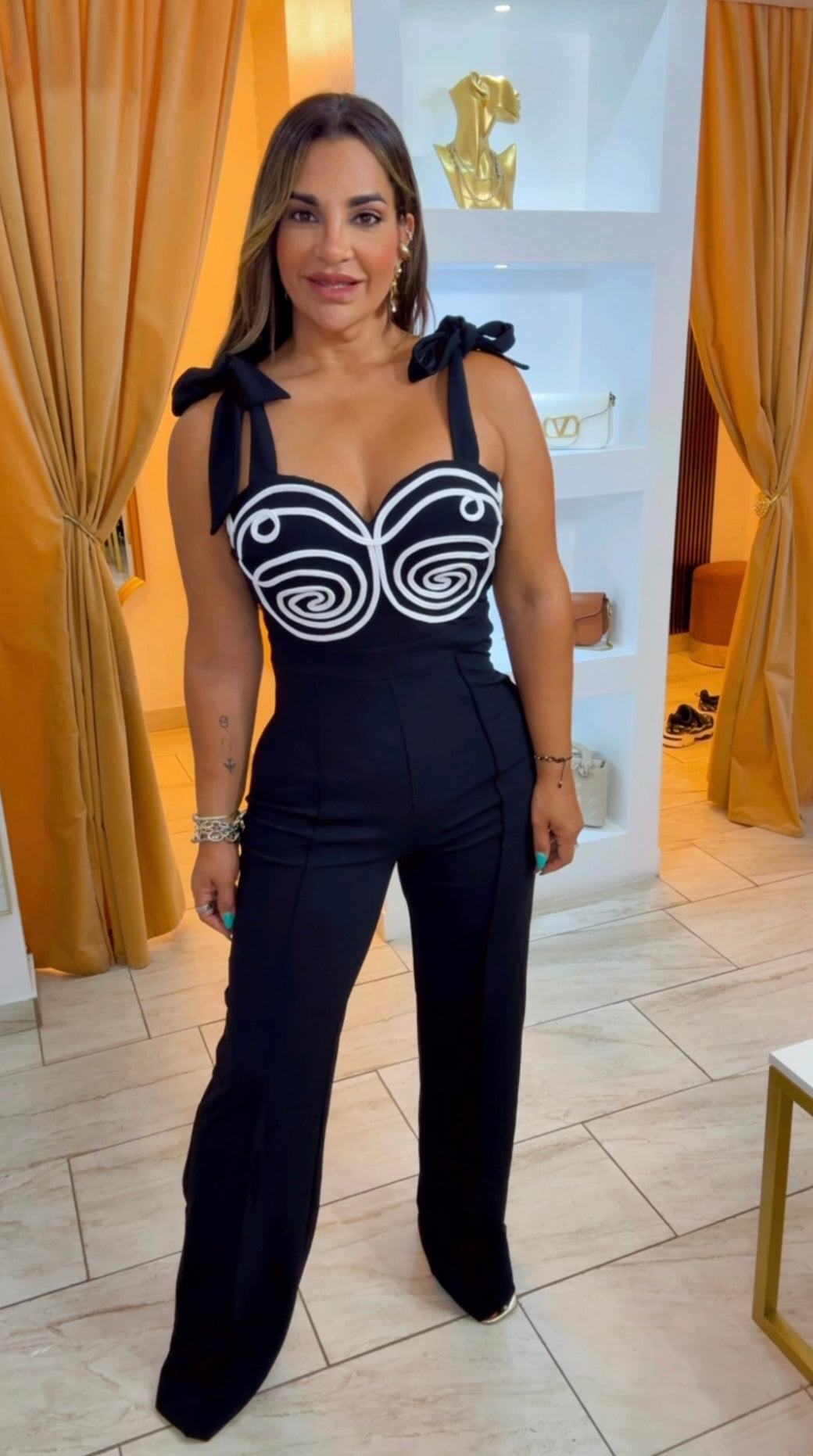 Ginebra Black Jumpsuit (stretch)