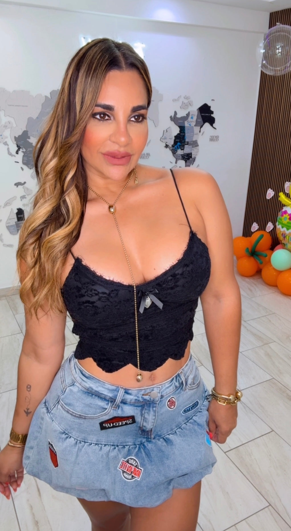 Summit Lace Black Top (stretch)