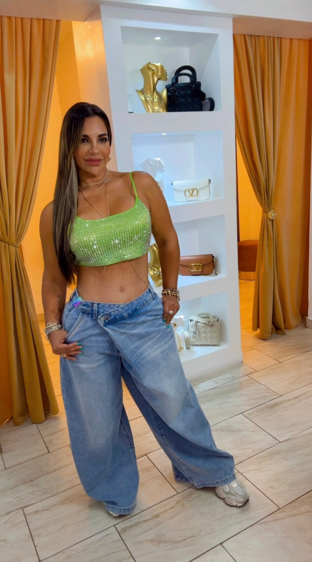 Vibrant Jean (ancho) utilicé talla Small