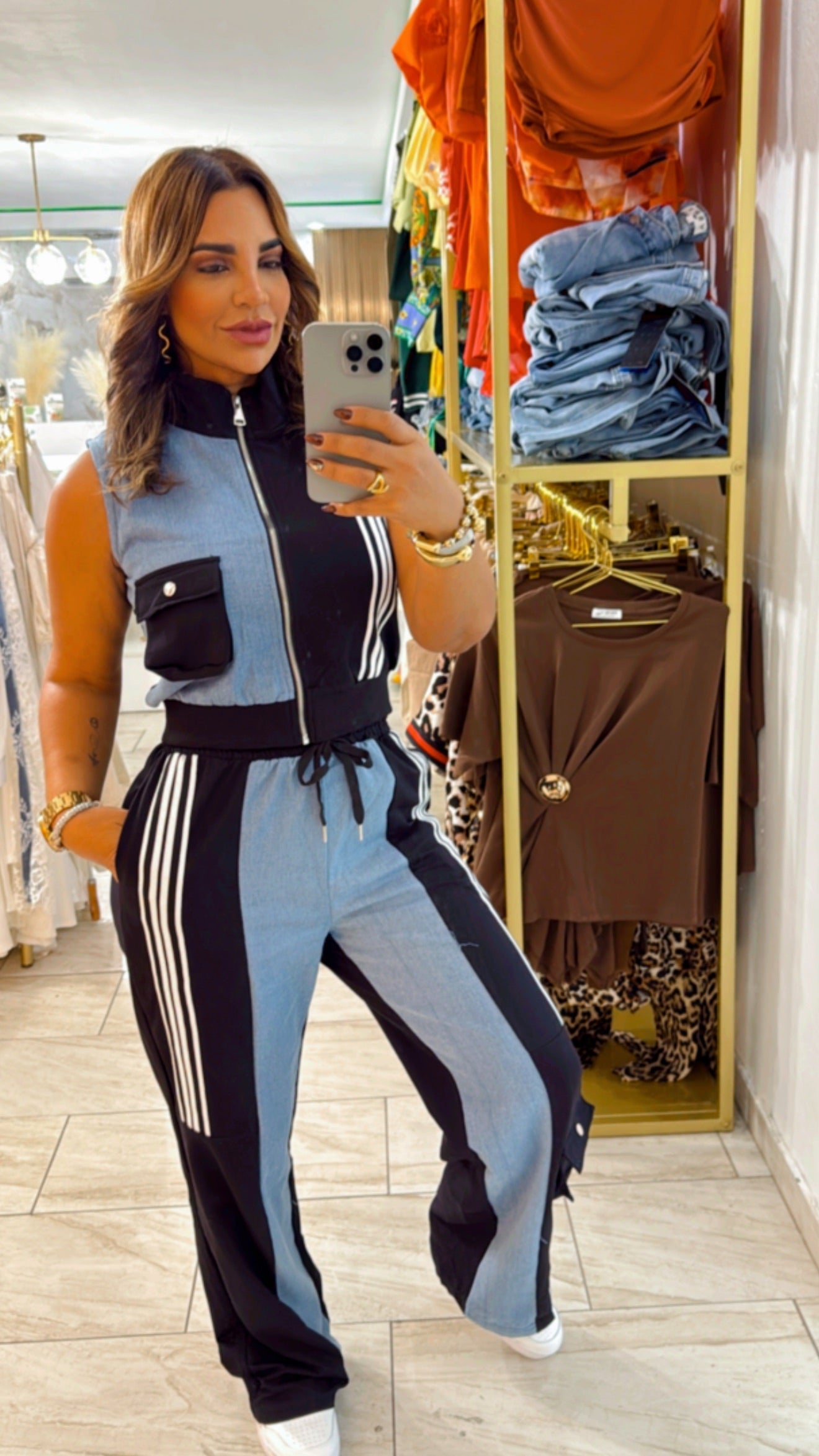 Mozambique Black & Denim Set (stretch)
