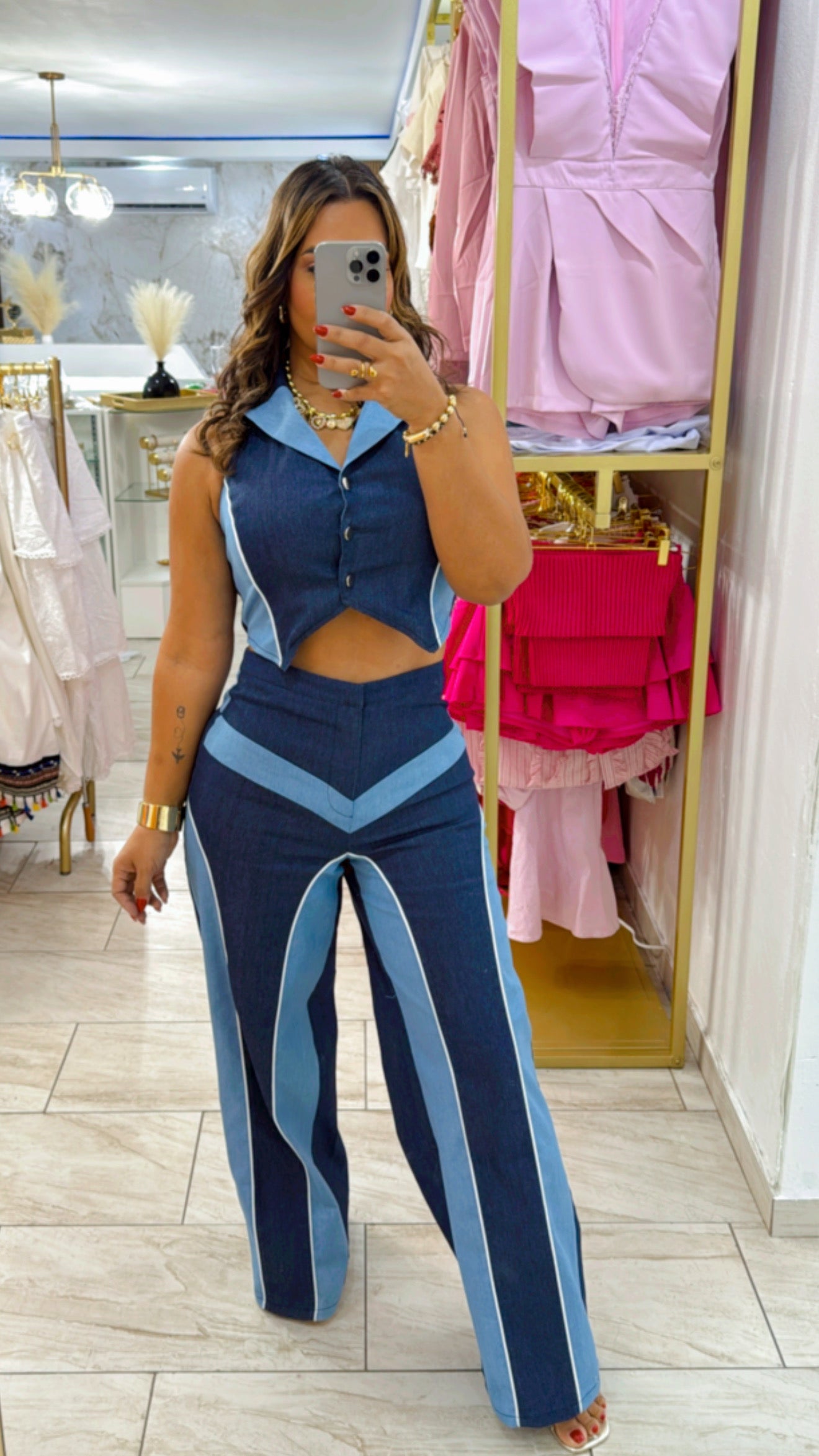 Paraguay Blue Denim Set (stretch)