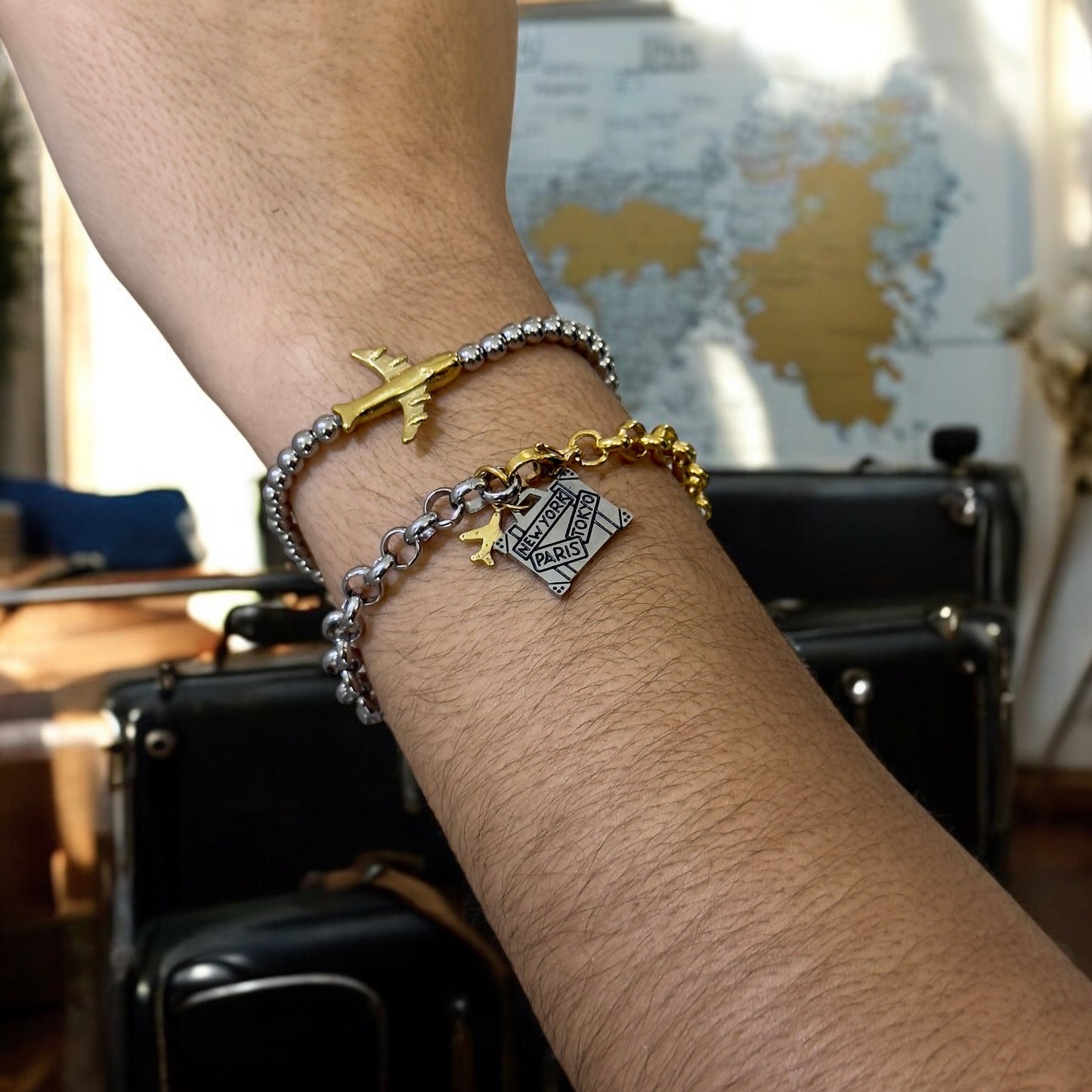 Love travel bracelet (elástico) Stainless Steel