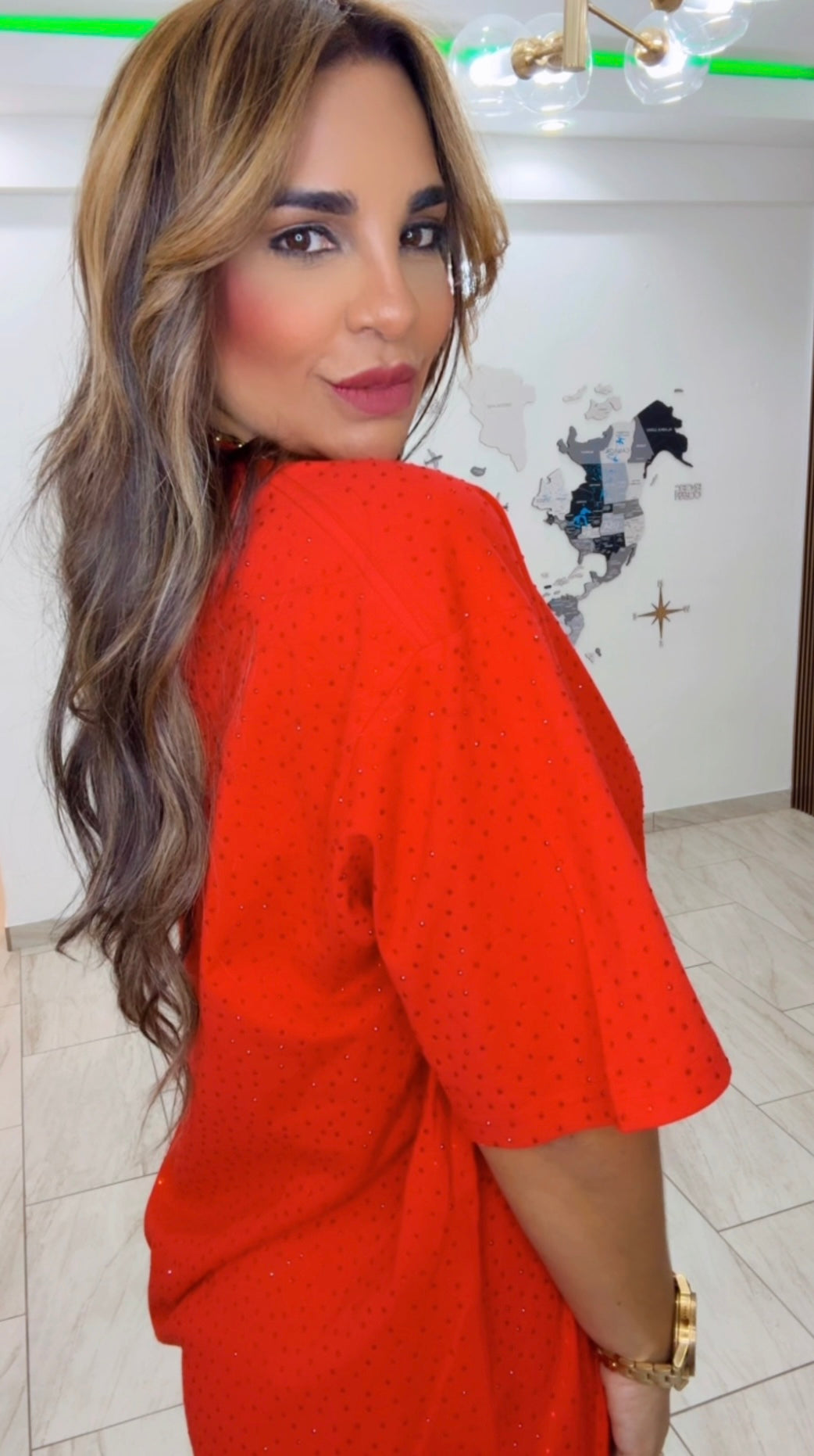 Red Shine Oversized TShirt