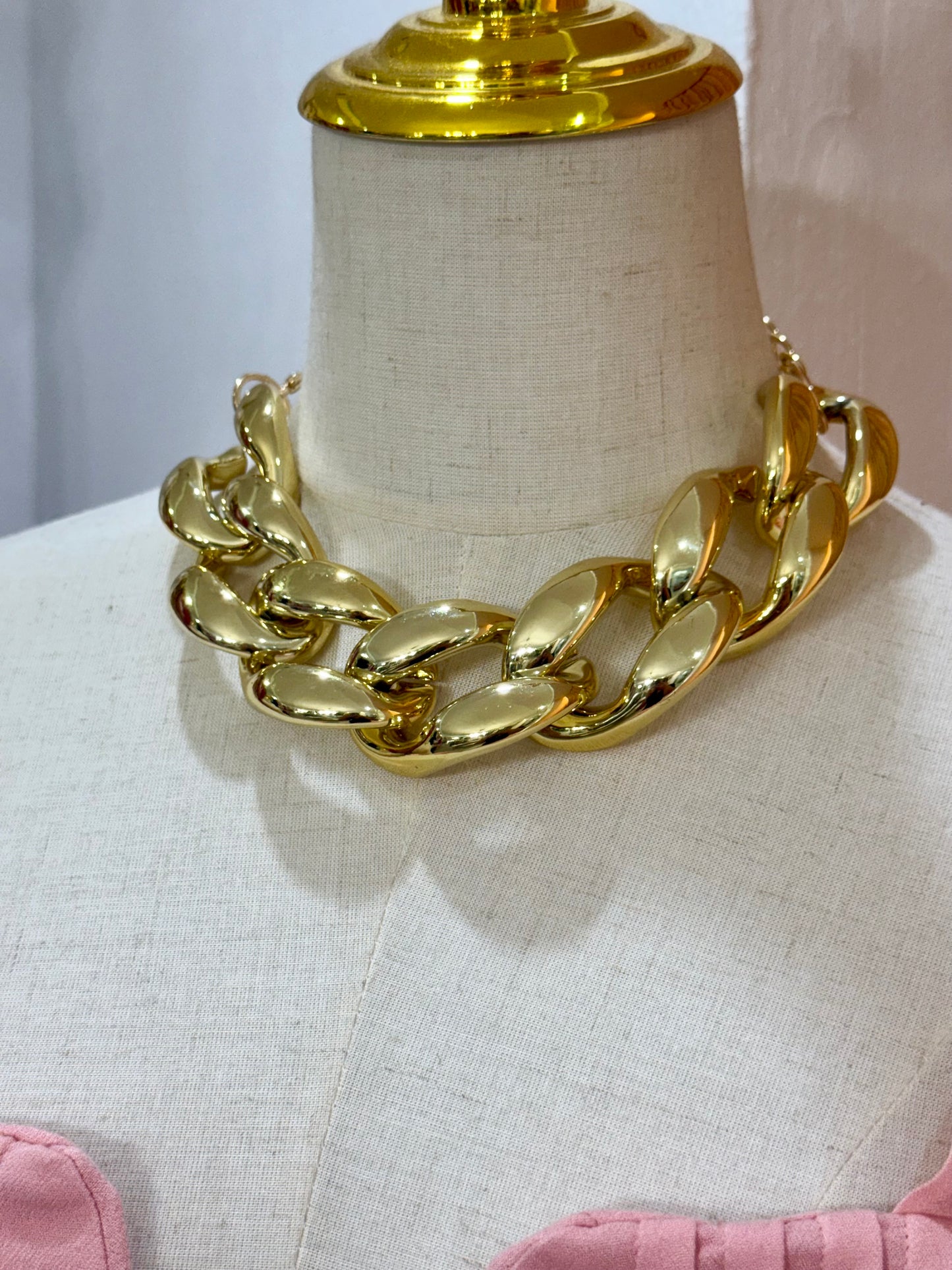 Acrylic Gold Chain Necklace