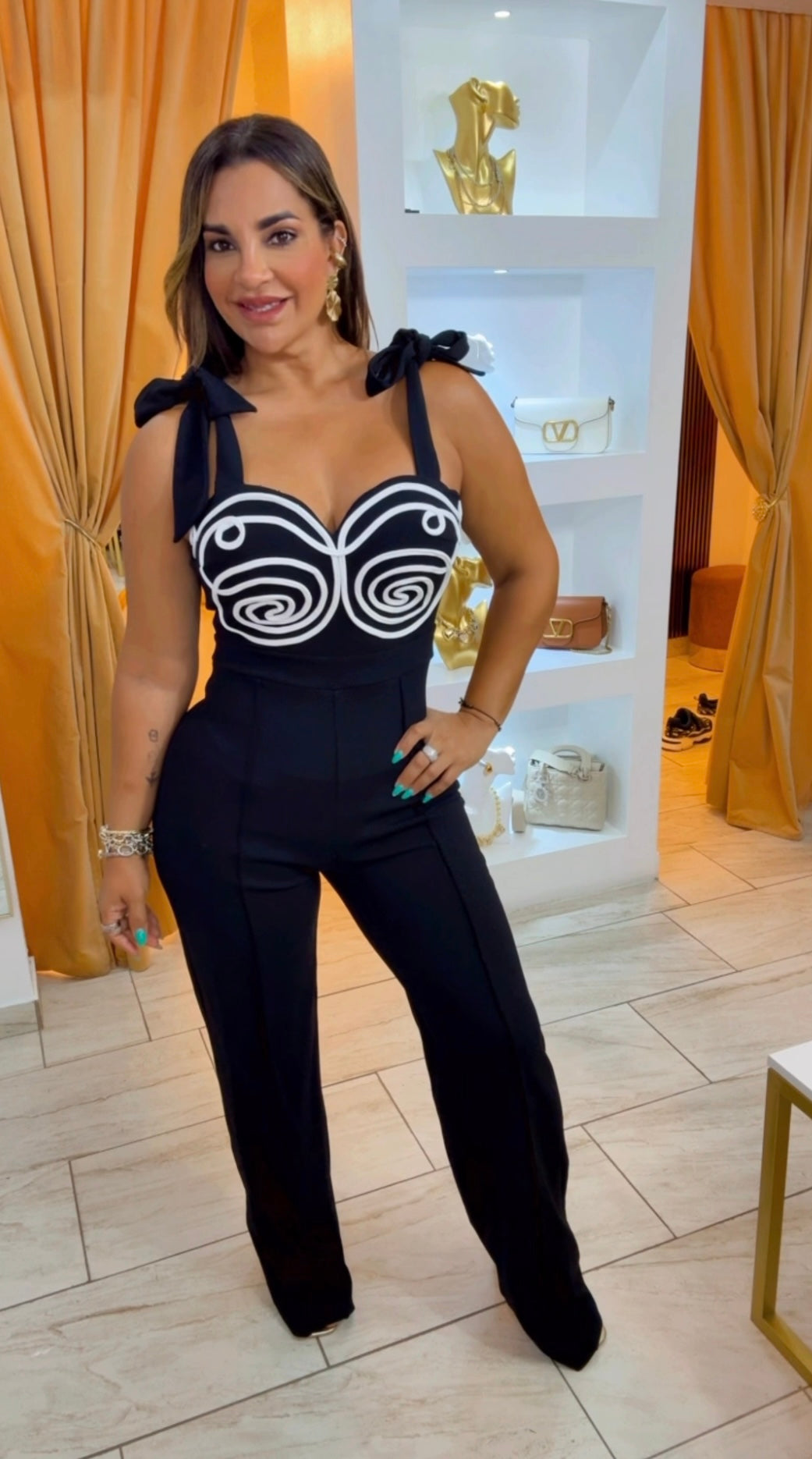 Ginebra Black Jumpsuit (stretch)