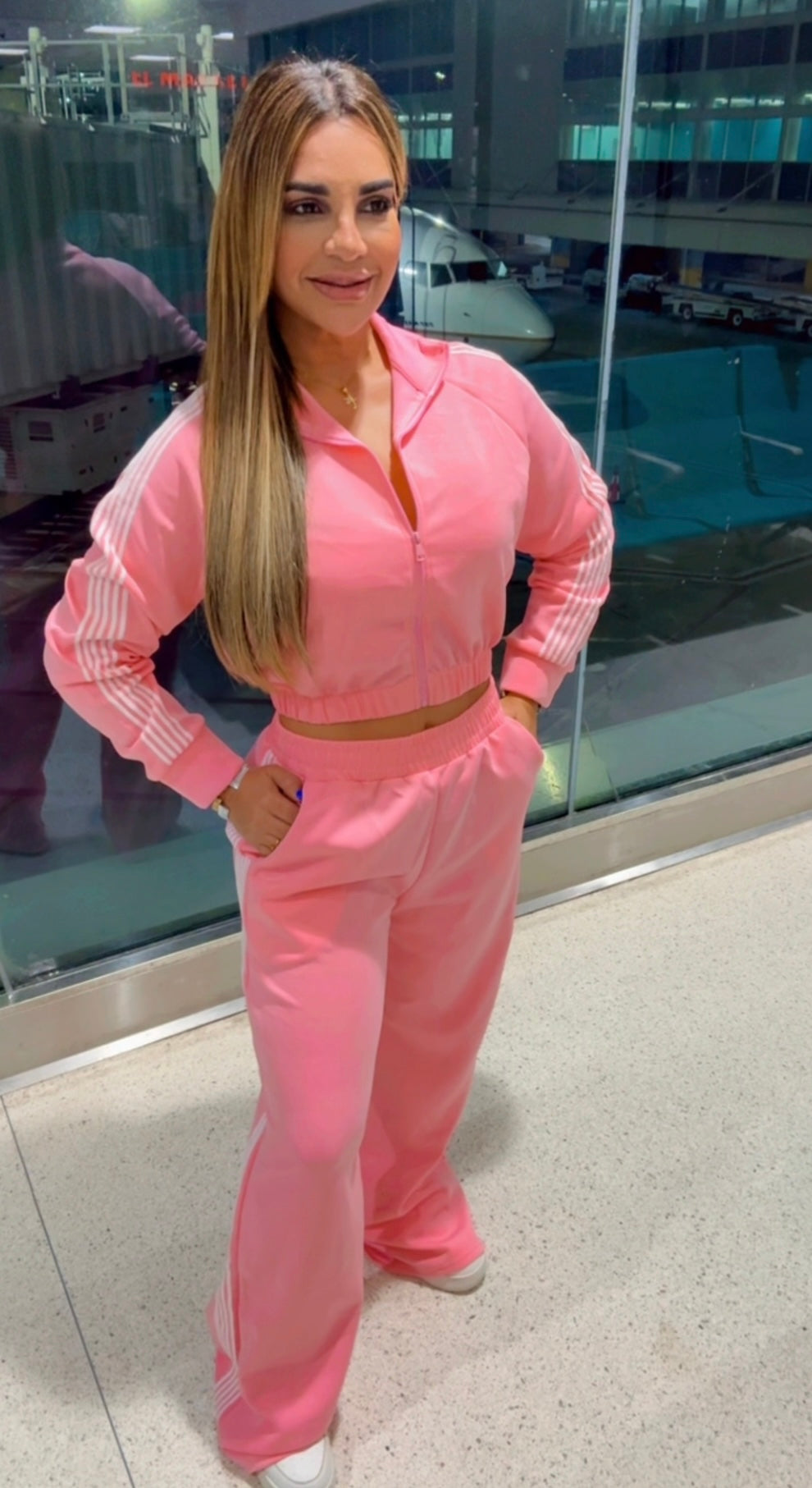 San Juan Airport Pink Travel Set (spandex)
