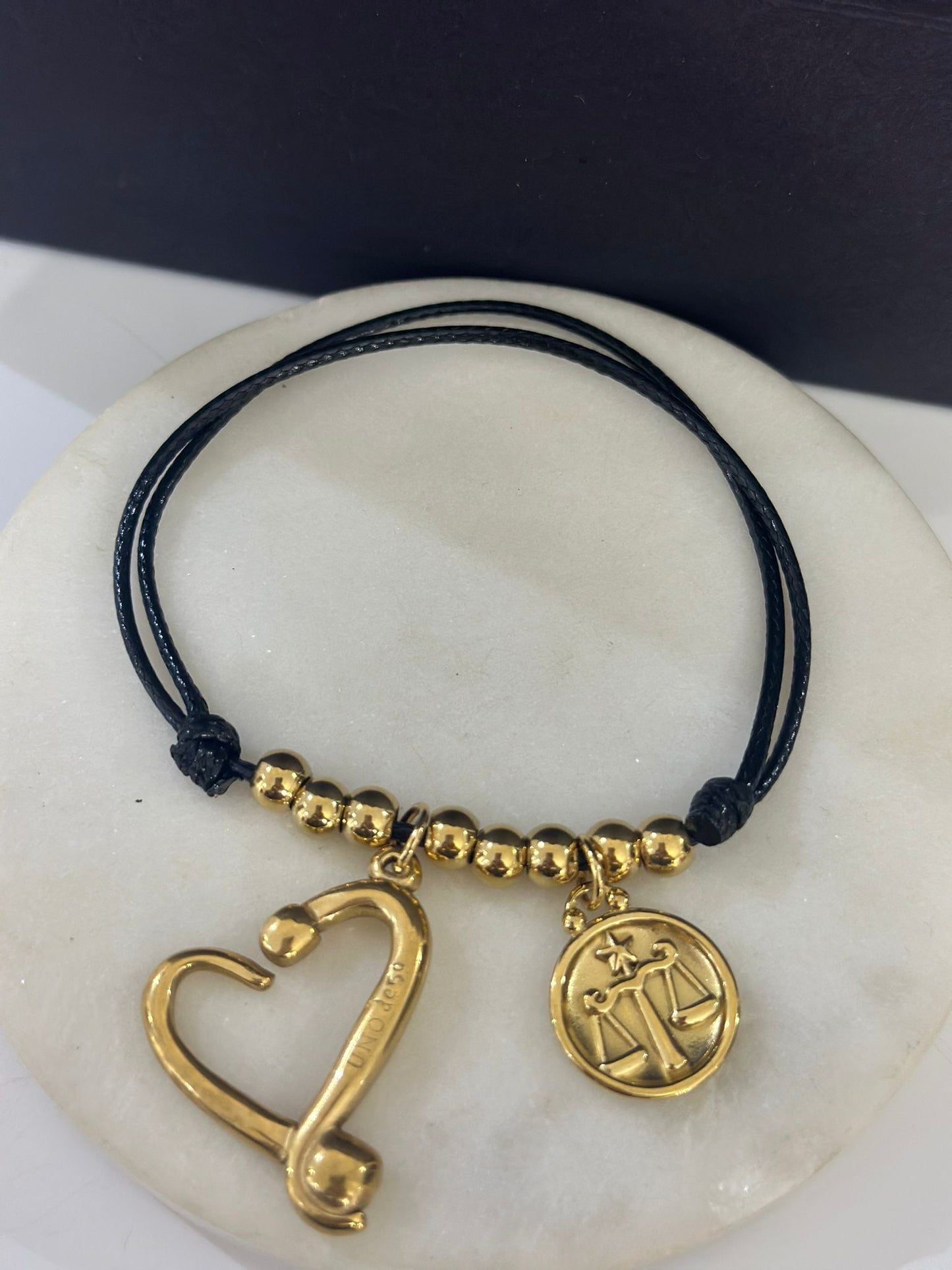 Uno Black Bracelet (oro acero inoxidable)