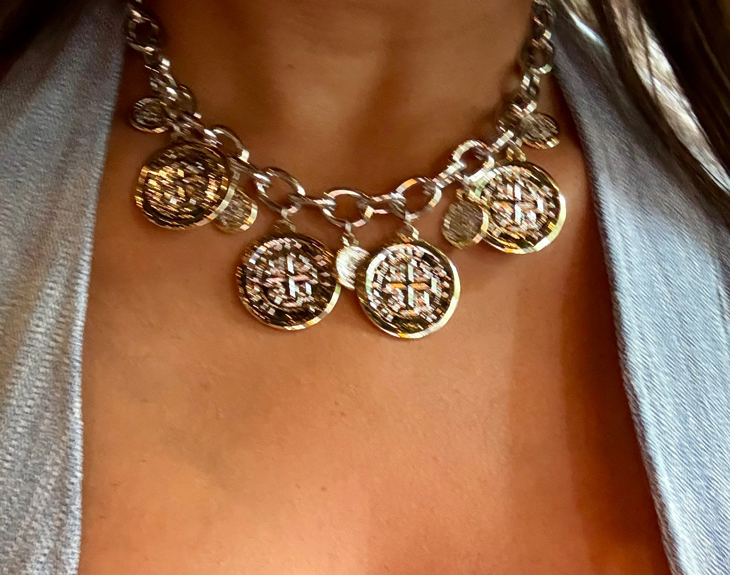 Multi Coins 2 Tones Necklace (llegan el sábado)