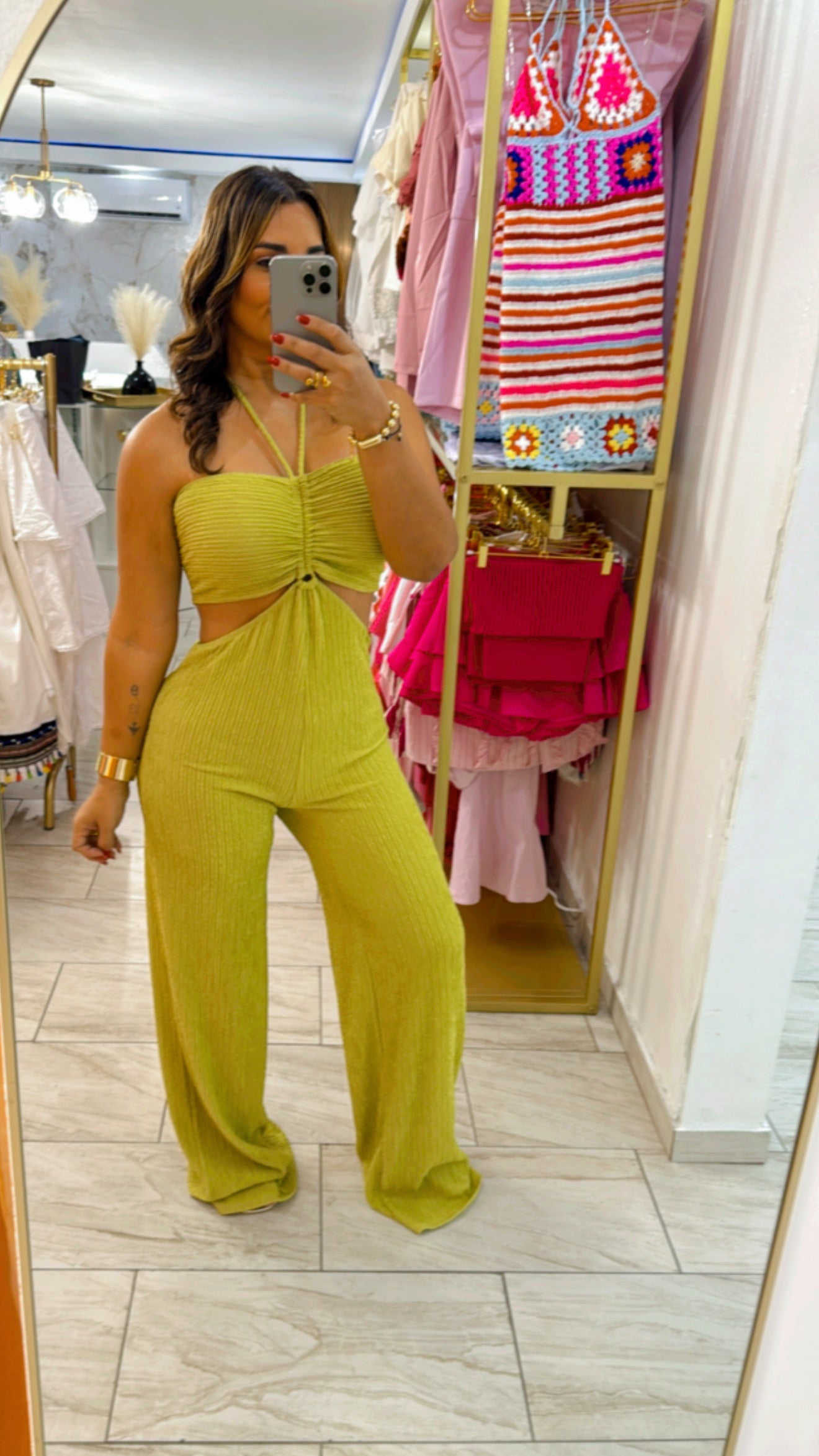 Monterrey Green Jumpsuit (stretch)