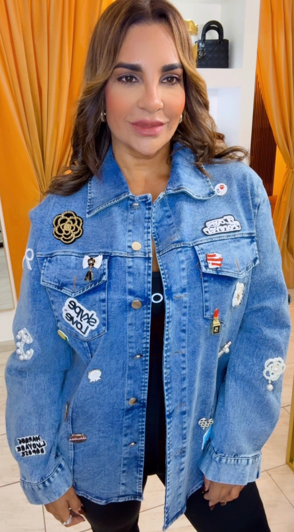 Chanel oversize denim jacket (stretch)