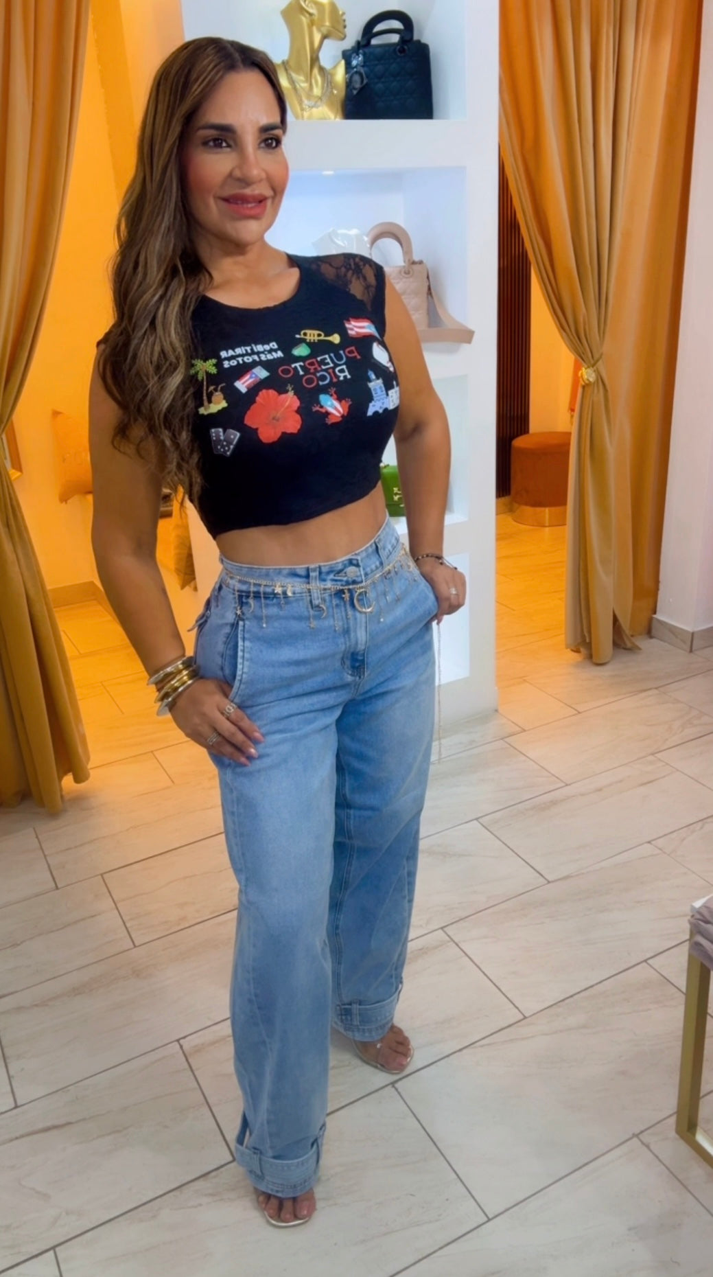 Vibrant Jean Pant (cinturón en la pata) utilicé talla 3