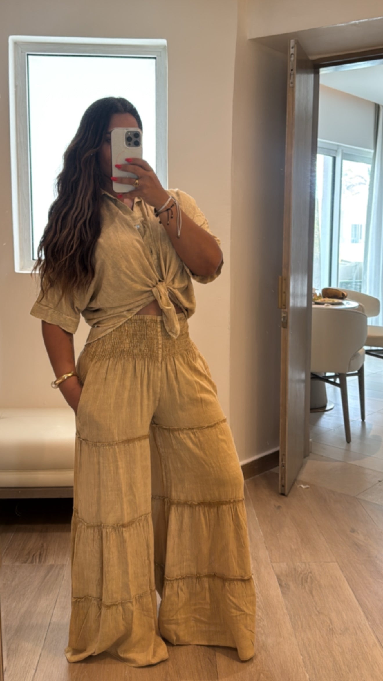 Bombay Camel Palazzo Set (spandex) colección 🇮🇳