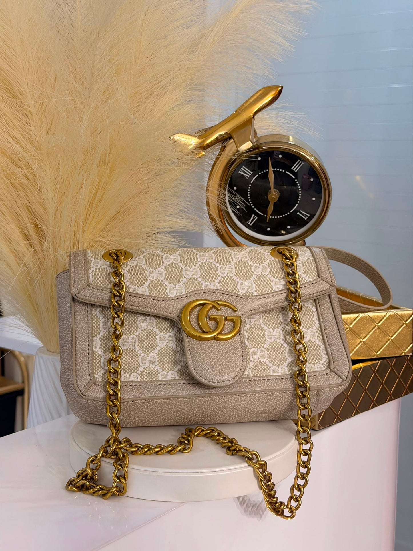 GG Beige Crossbody Bag