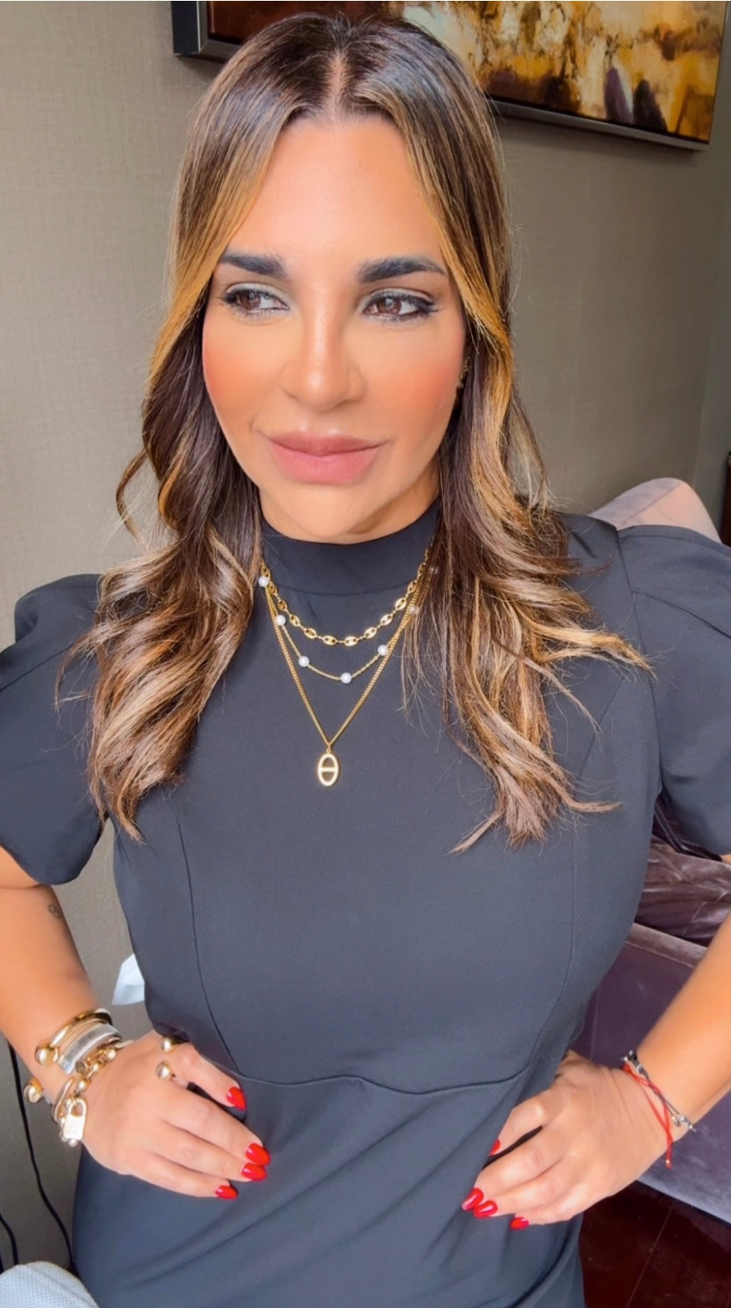 3 Layers Gold Necklace (material oro acero inoxidable) son 3 juntas , llegan viernes