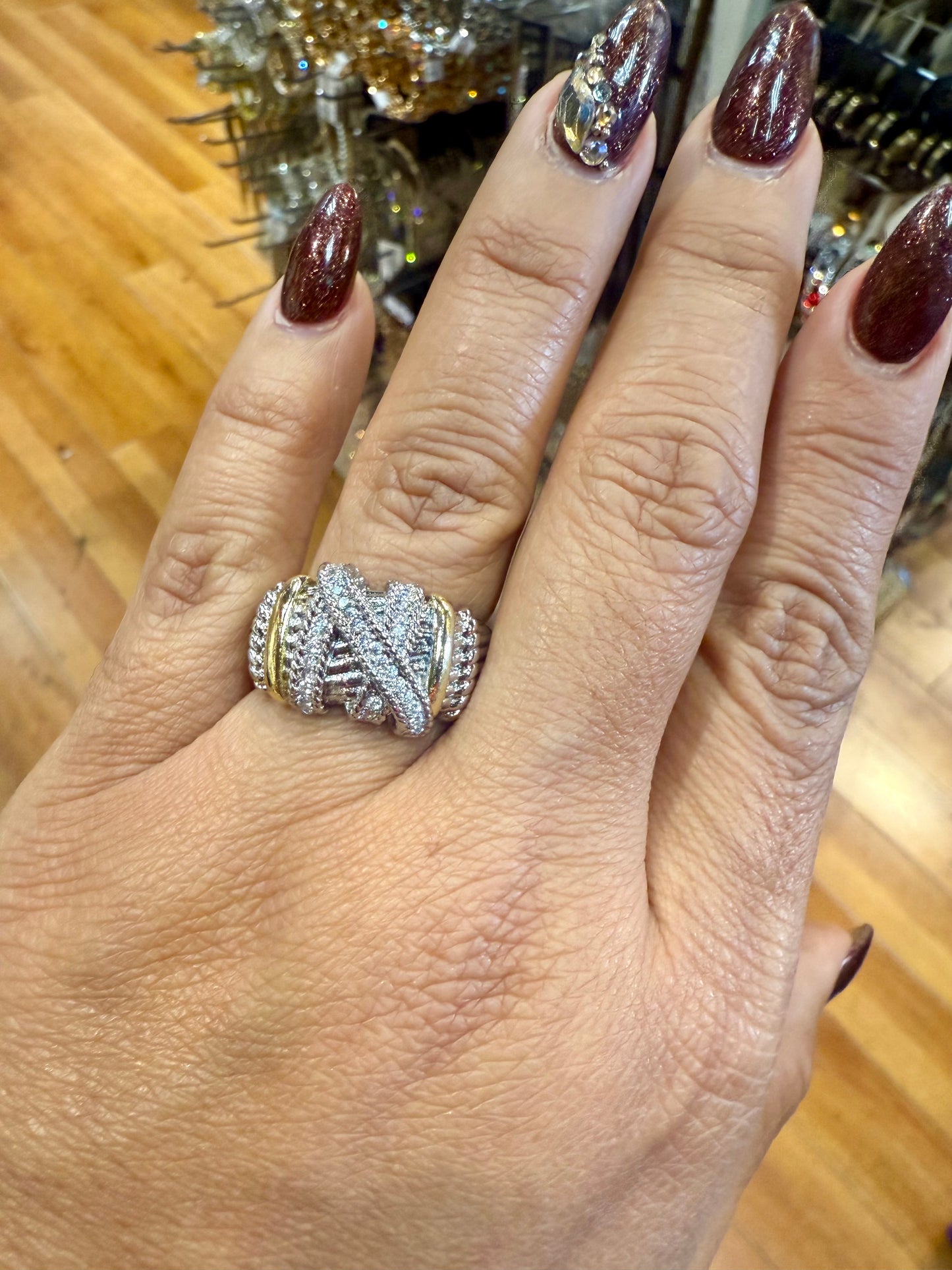 Two Tones Ring (gold plated material)