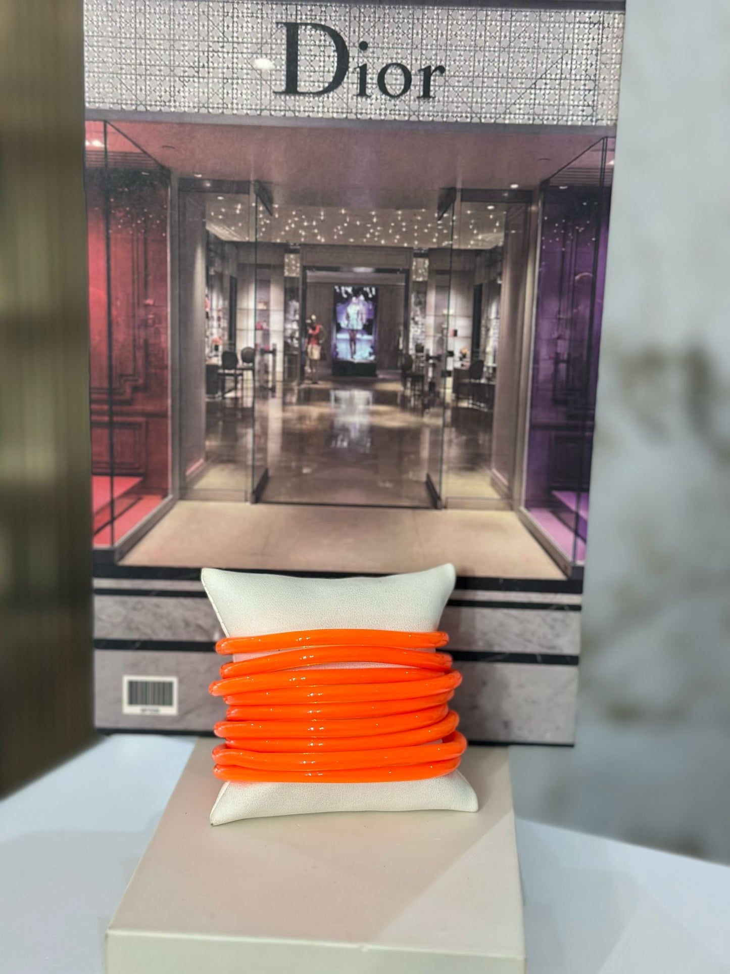 Orange Jelly Bangle (9 pieces)