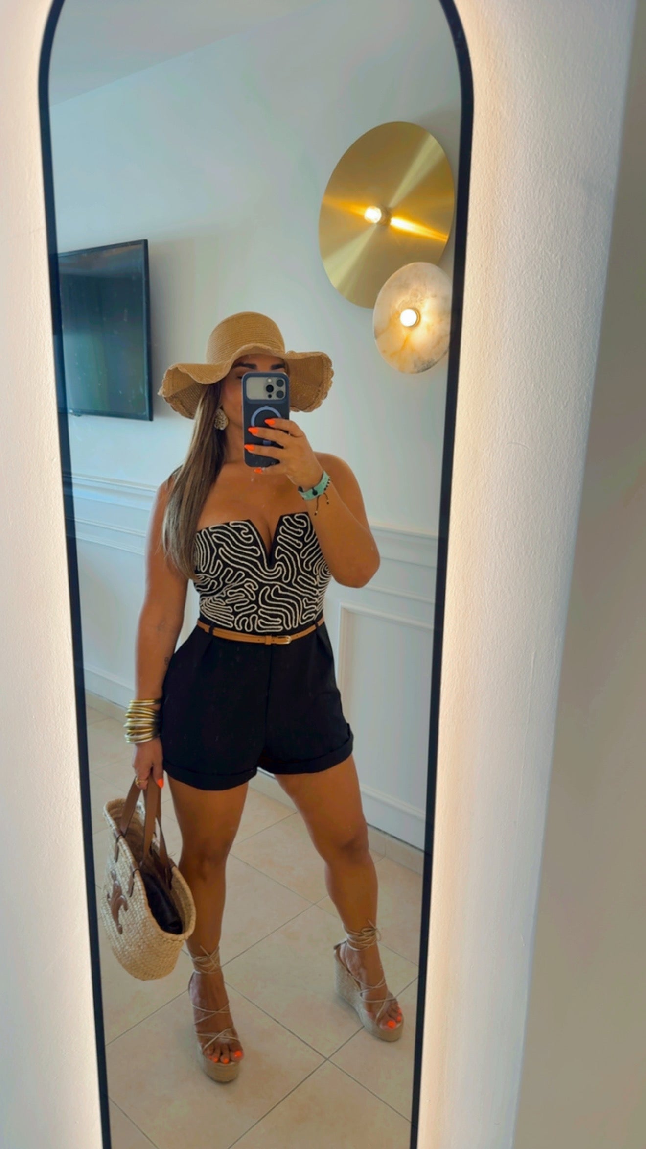 Juan Dolio Black Romper (spandex) incluye cinturón