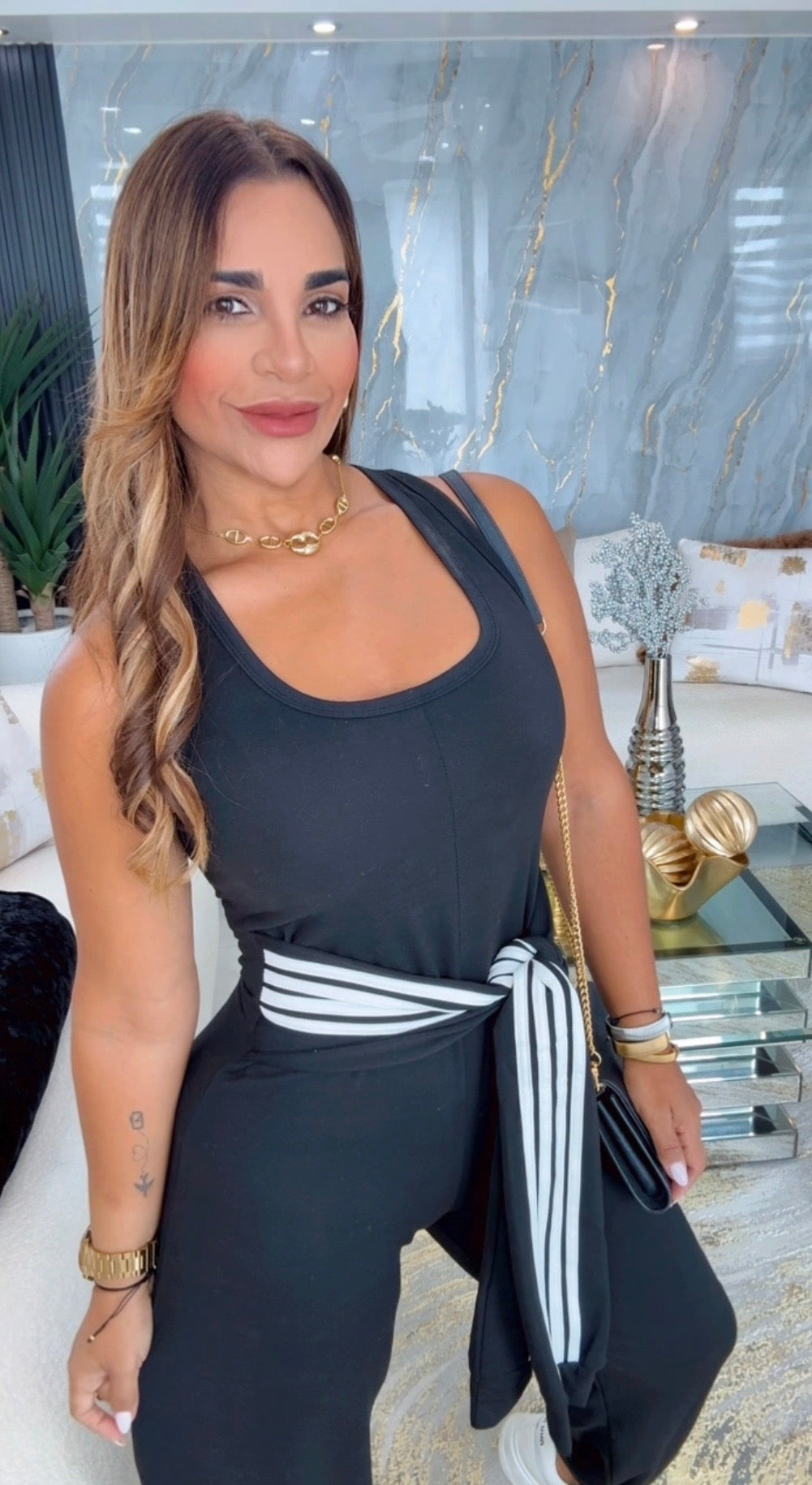 Lincoln Black Barrel Jumpsuit (spandex)