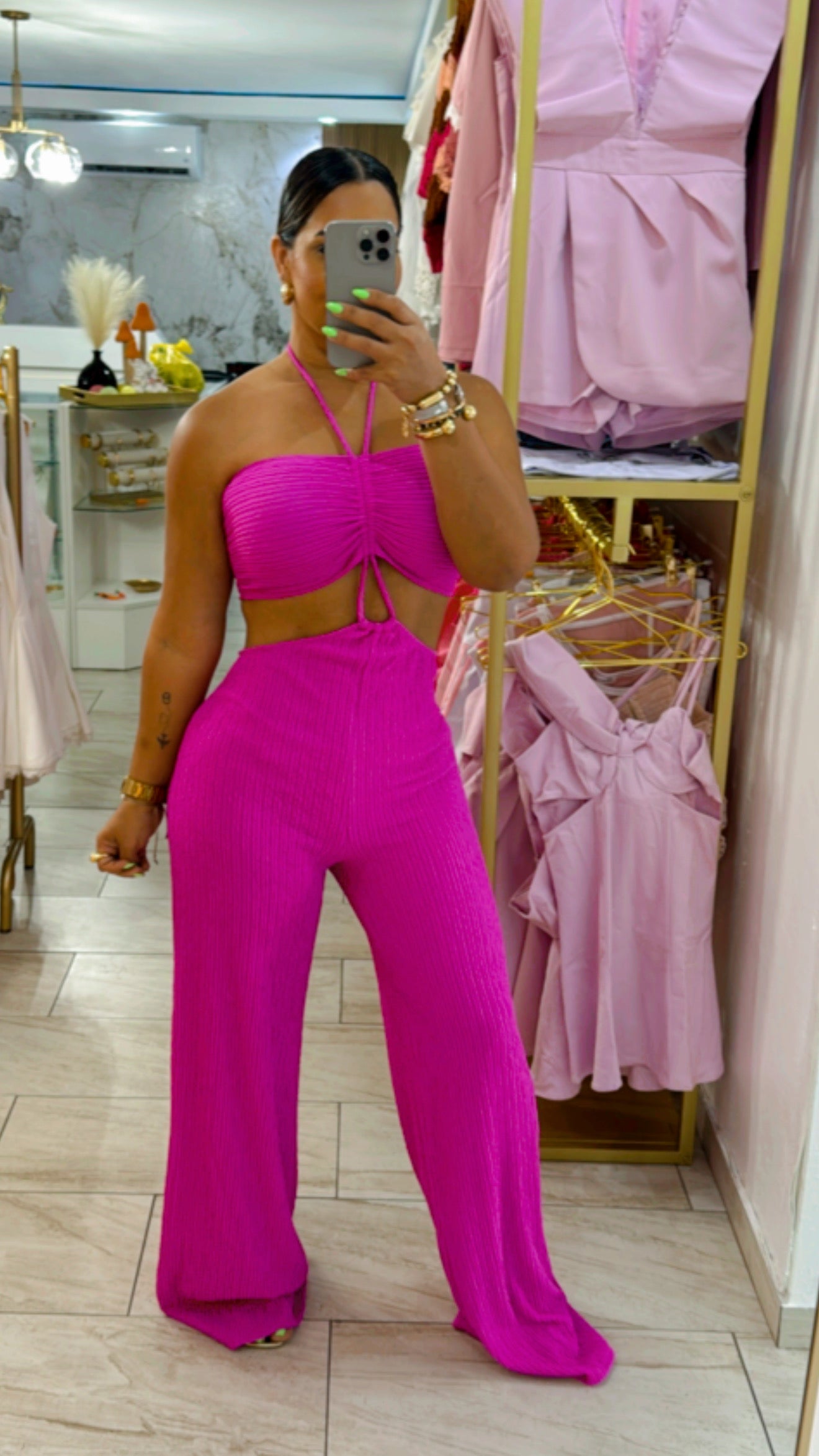 Monterrey Fuchsia Jumpsuit (stretch)