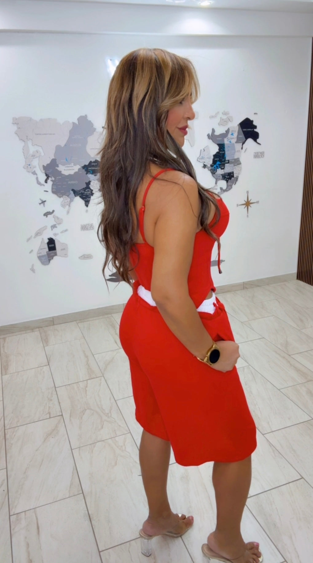 Beirut Red Set (stretch) utilicé talla M