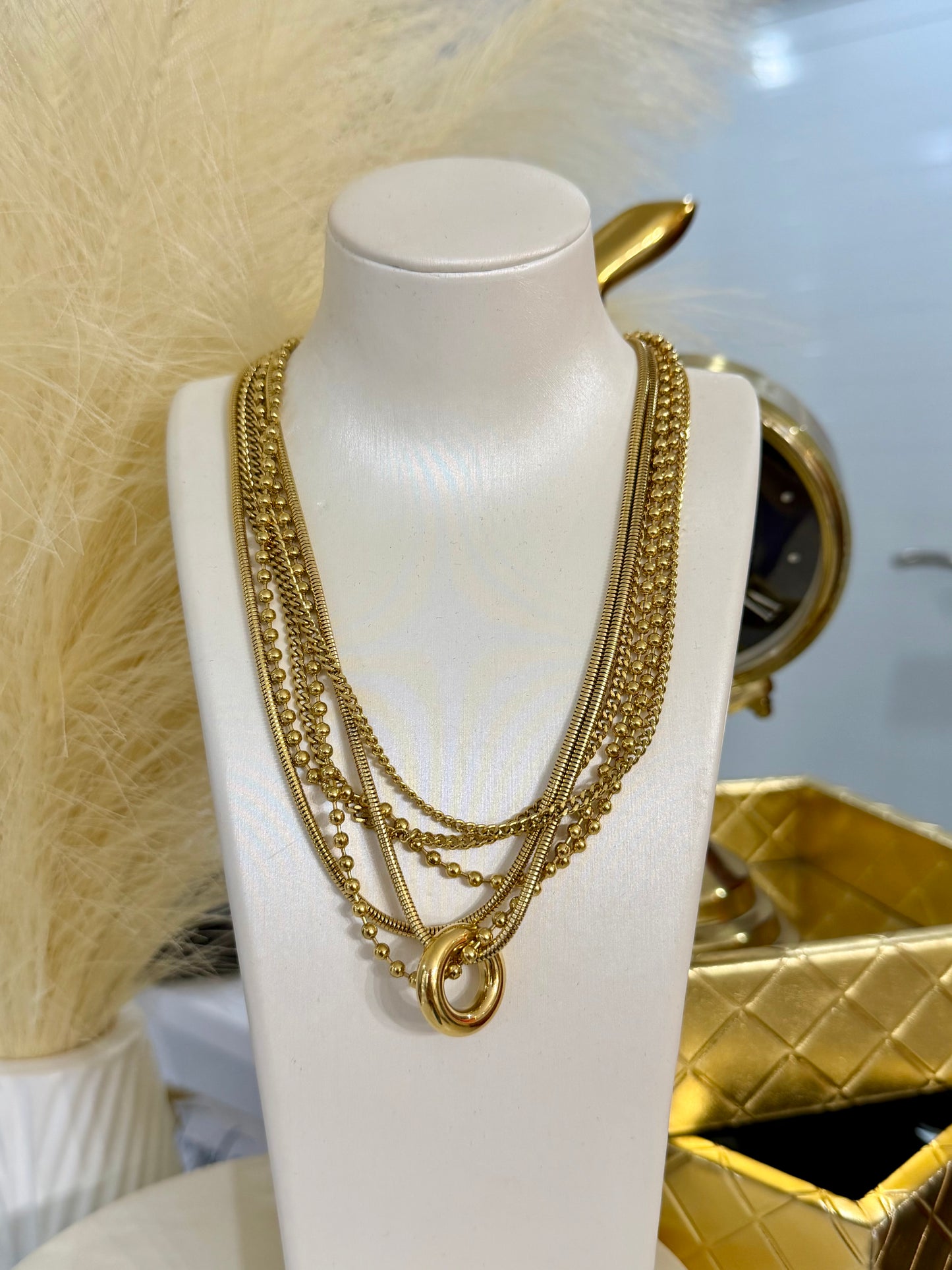 Multi Layer Stainless Steel Necklace